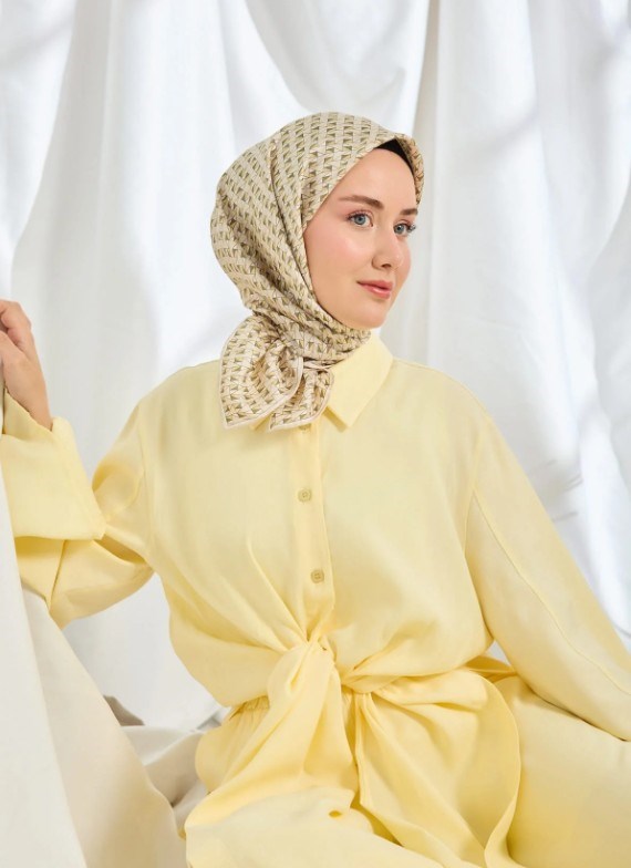 Silk Home Twill İpek Eşarp - 11539-03 Krem