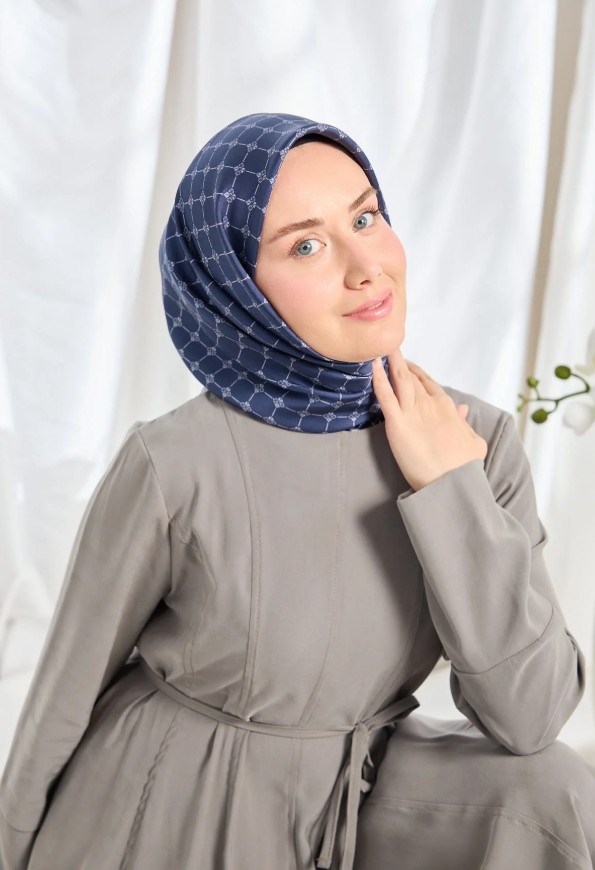 Silk Home Twill İpek Eşarp - 11539-15 Koyu Lacivert