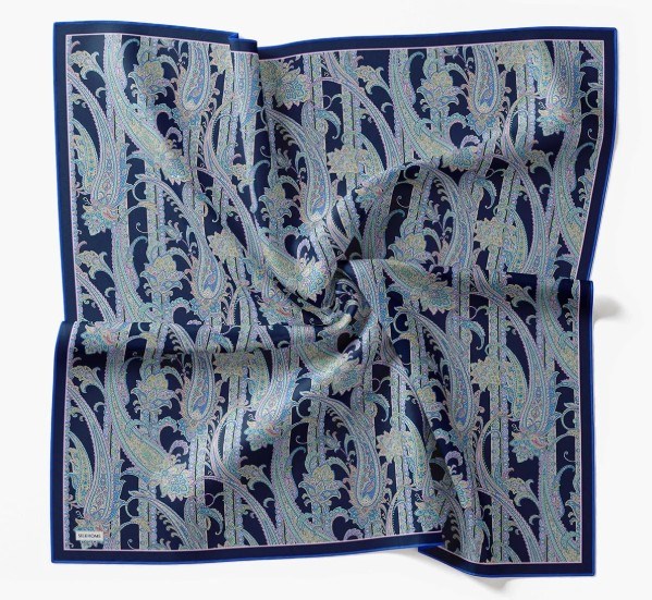 Silk Home Twill İpek Eşarp - 11542-07 Lacivert