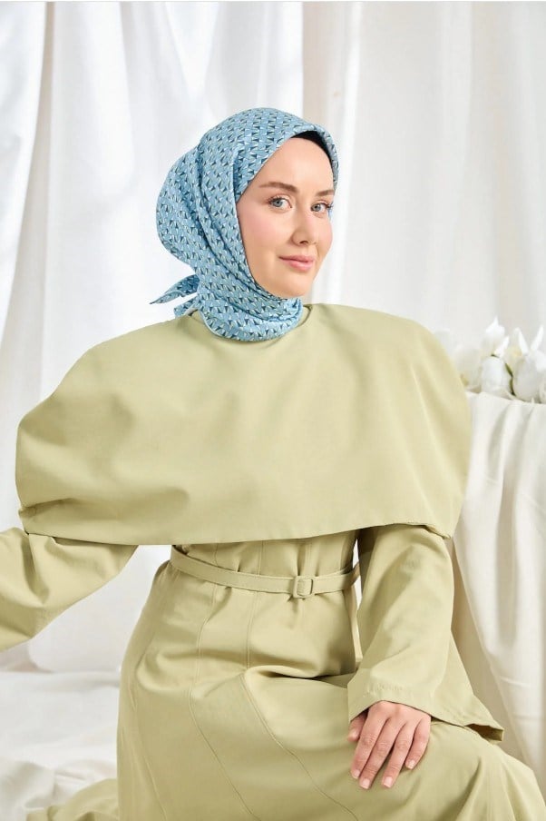 Silk Home Twill İpek Eşarp - 11547-06 Mavi