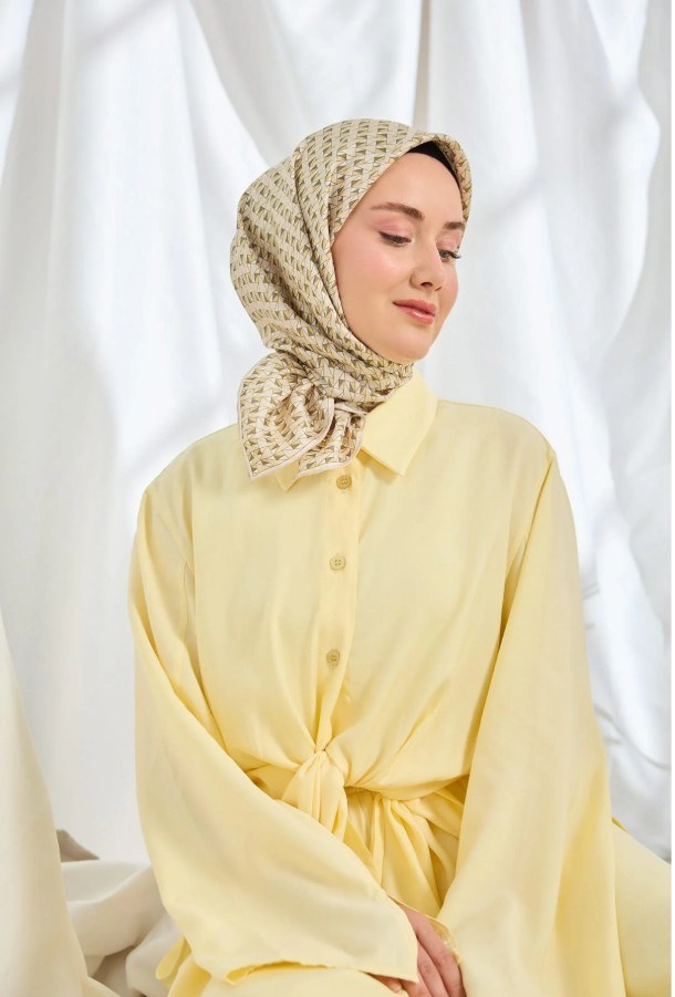 Silk Home Twill İpek Eşarp - 11547-09 Krem