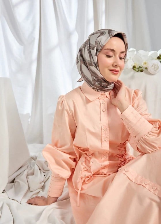 Silk Home Twill İpek Eşarp - 11548-02 Koyu Gri