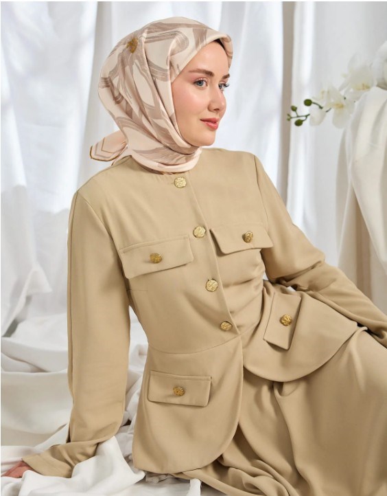 Silk Home Twill İpek Eşarp - 11548-18 Pudra