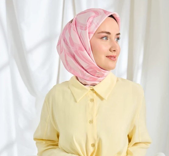 Silk Home Twill İpek Eşarp - 11548-24 Pembe