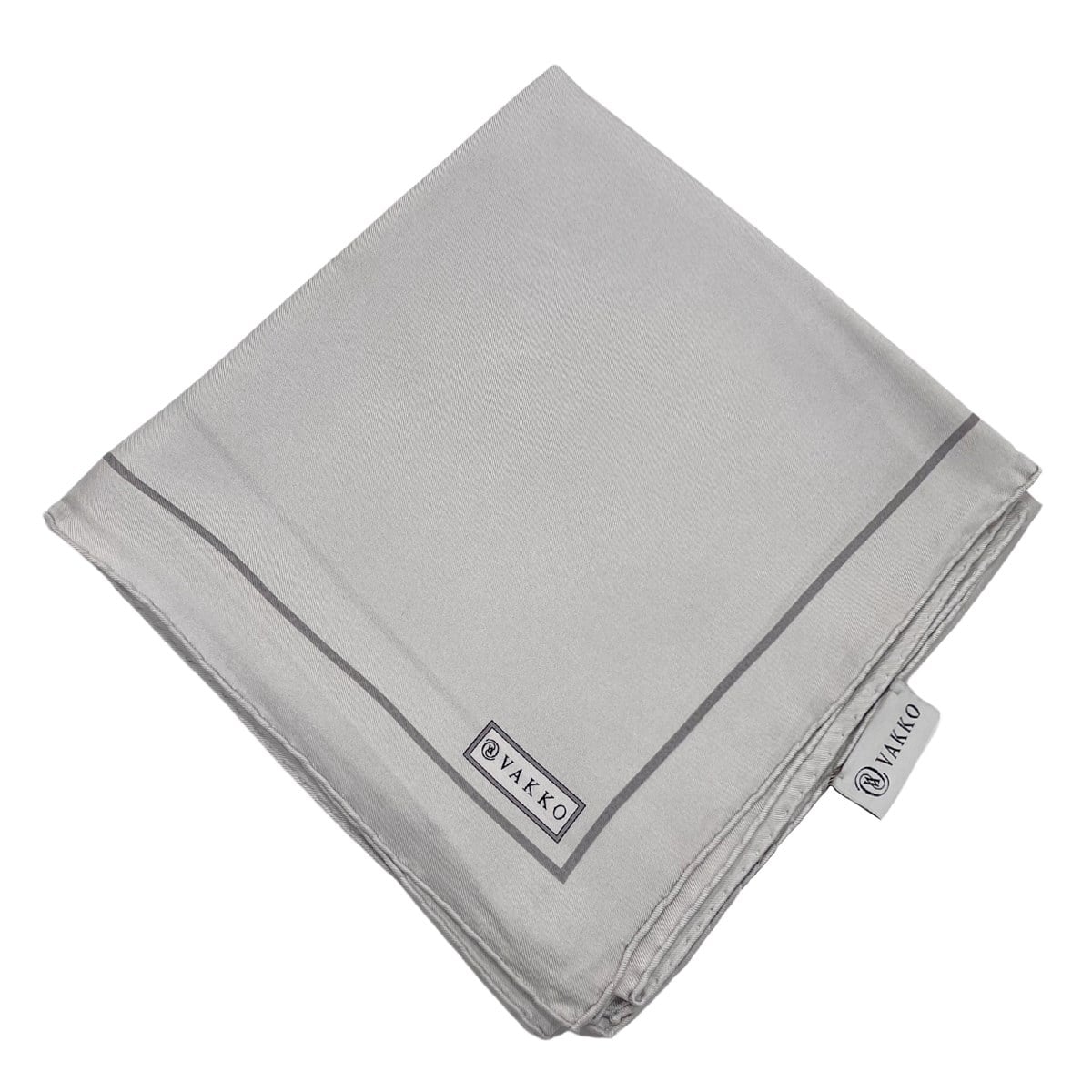 Vakko Düz Twill İpek Eşarp - Gümüş