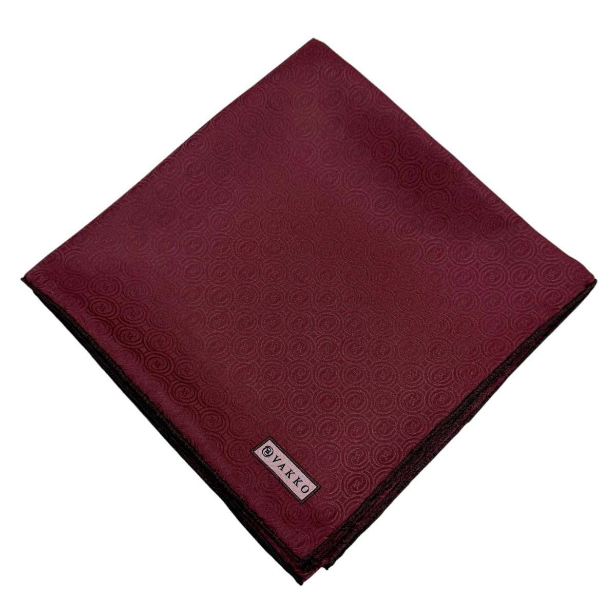 Vakko Jakarlı İpek Eşarp - Helezon Monogram - Bordo