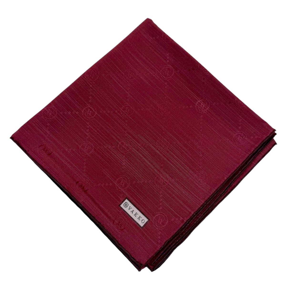 Vakko Pamuk İpek Eşarp - Monogram - Bordo