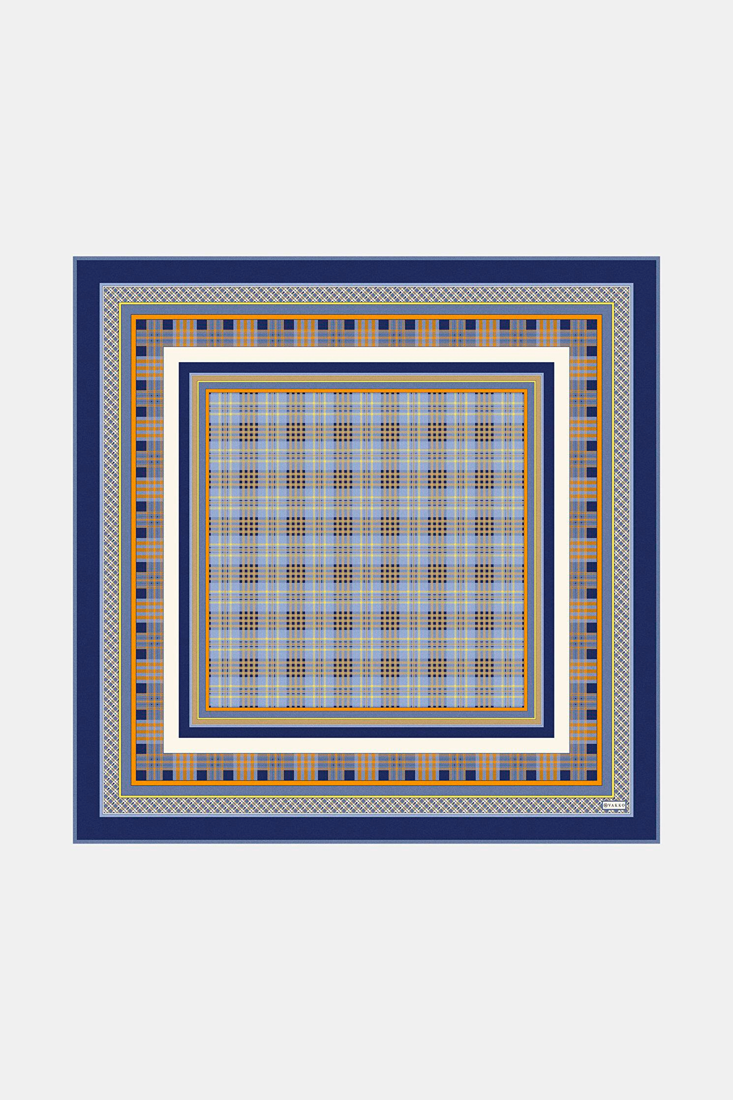 Vakko Twill İpek Eşarp - 2688-53 Lacivert