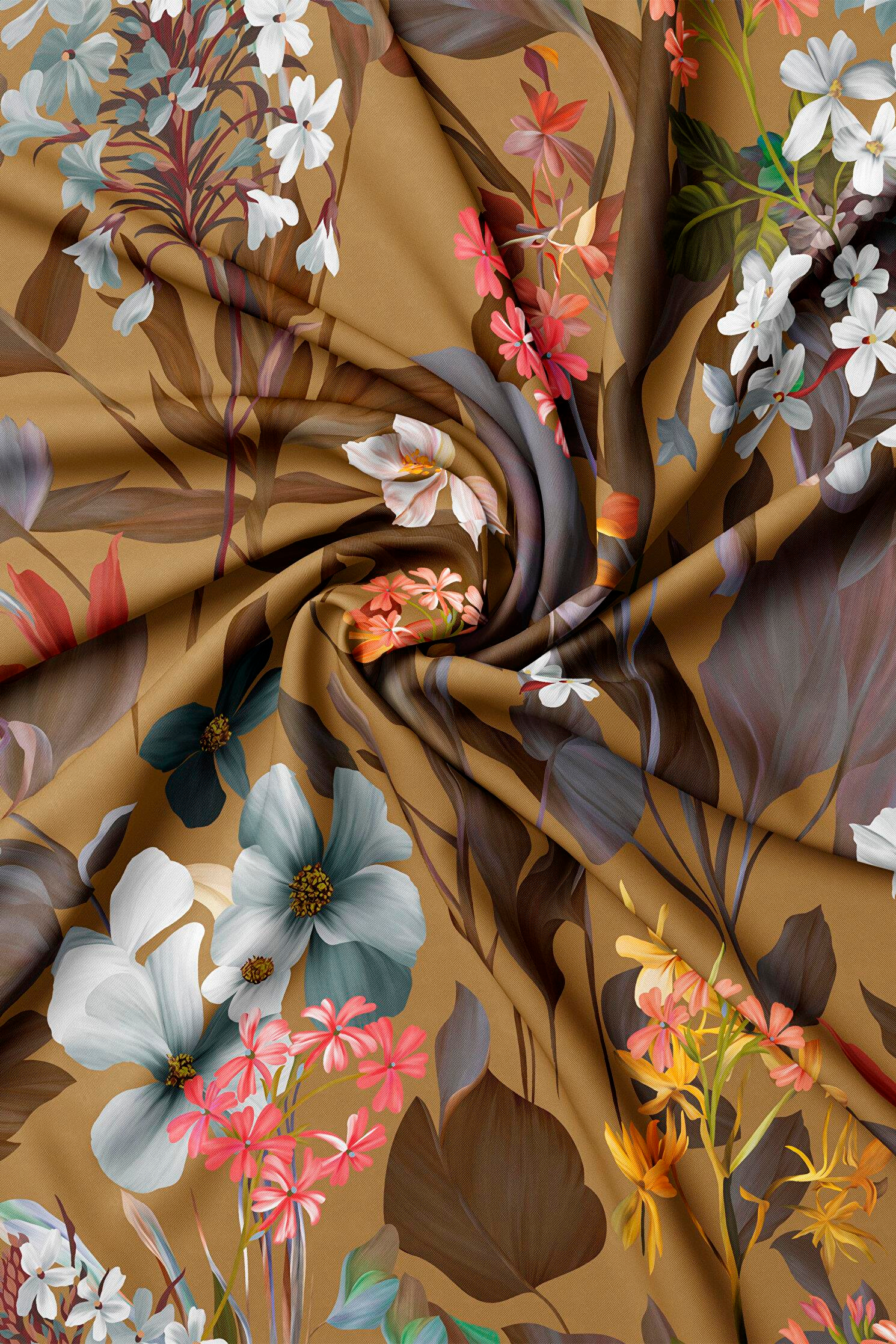 Vakko Twill İpek Eşarp - 4145-89 Camel