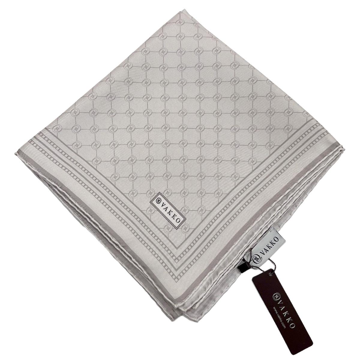 Vakko Twill İpek Eşarp - Özel Seri - Açık Taş