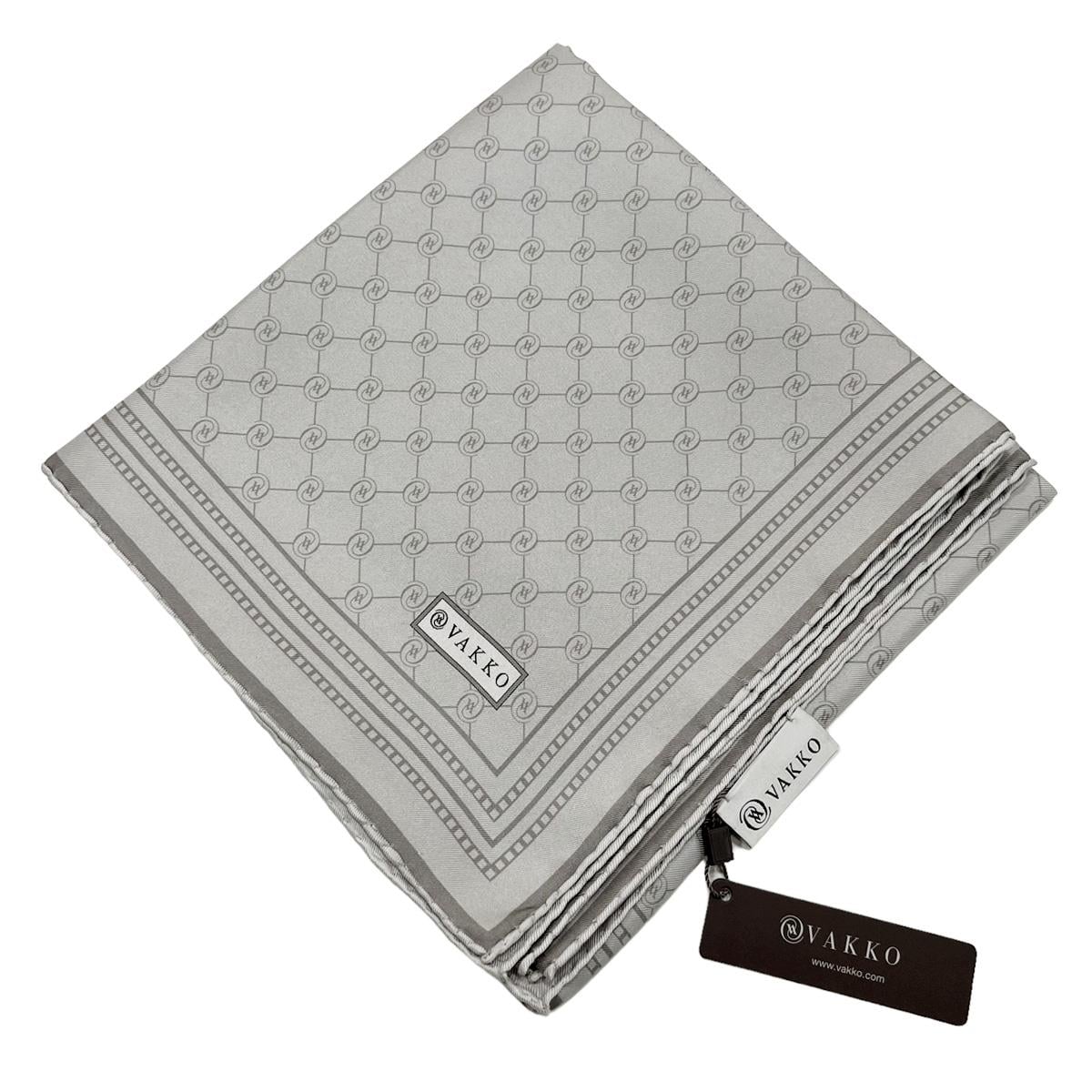 Vakko Twill İpek Eşarp - Özel Seri - Gümüş
