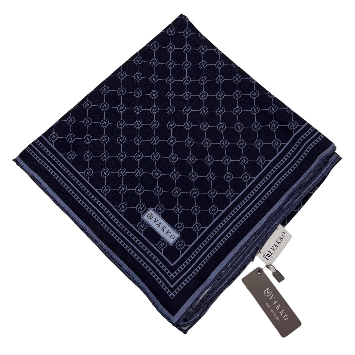 Vakko Twill İpek Eşarp - Özel Seri - Lacivert