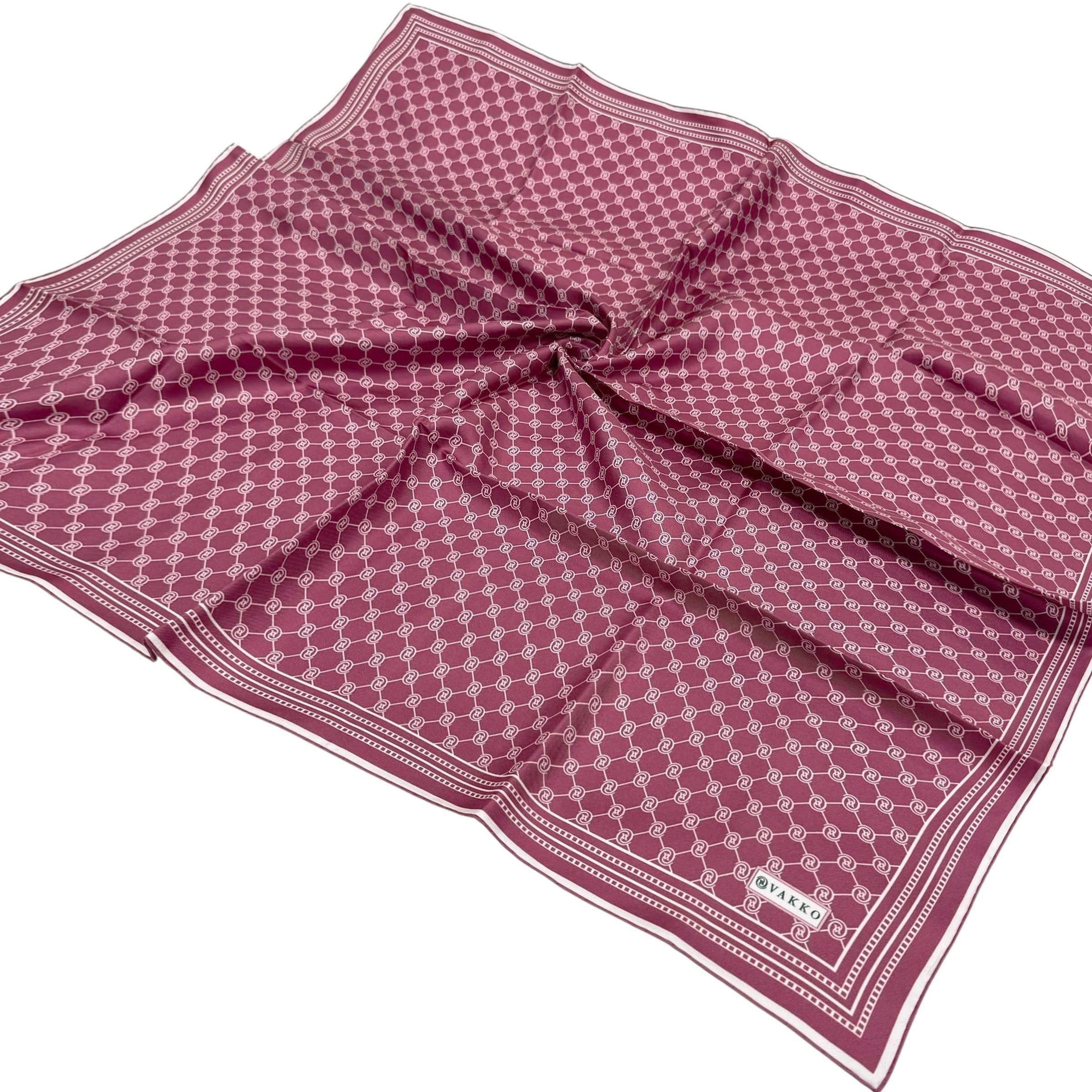 Vakko Twill İpek Eşarp - Özel Seri - Vişne