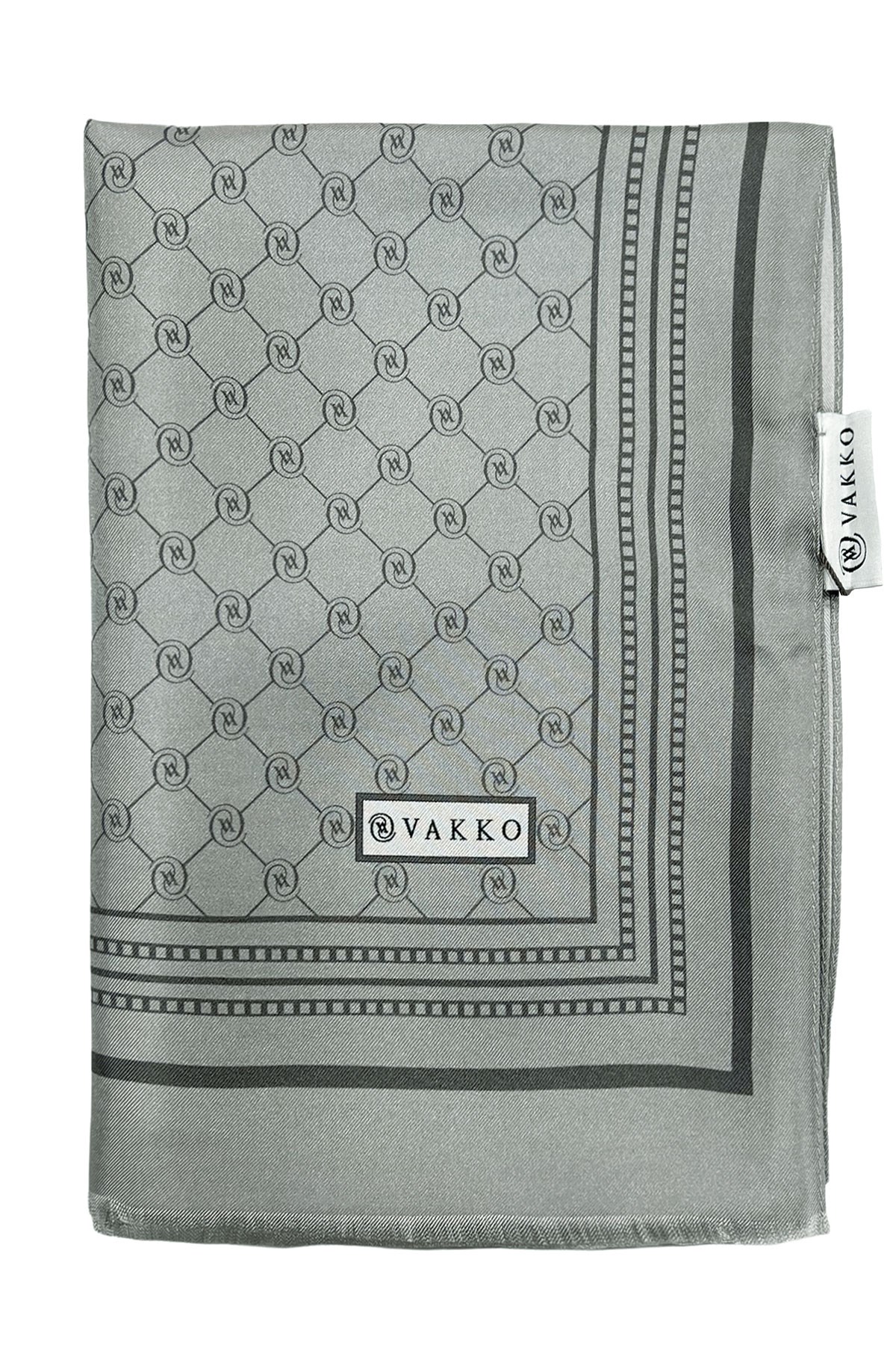 Vakko Twill İpek Şal - Özel Seri - Gri
