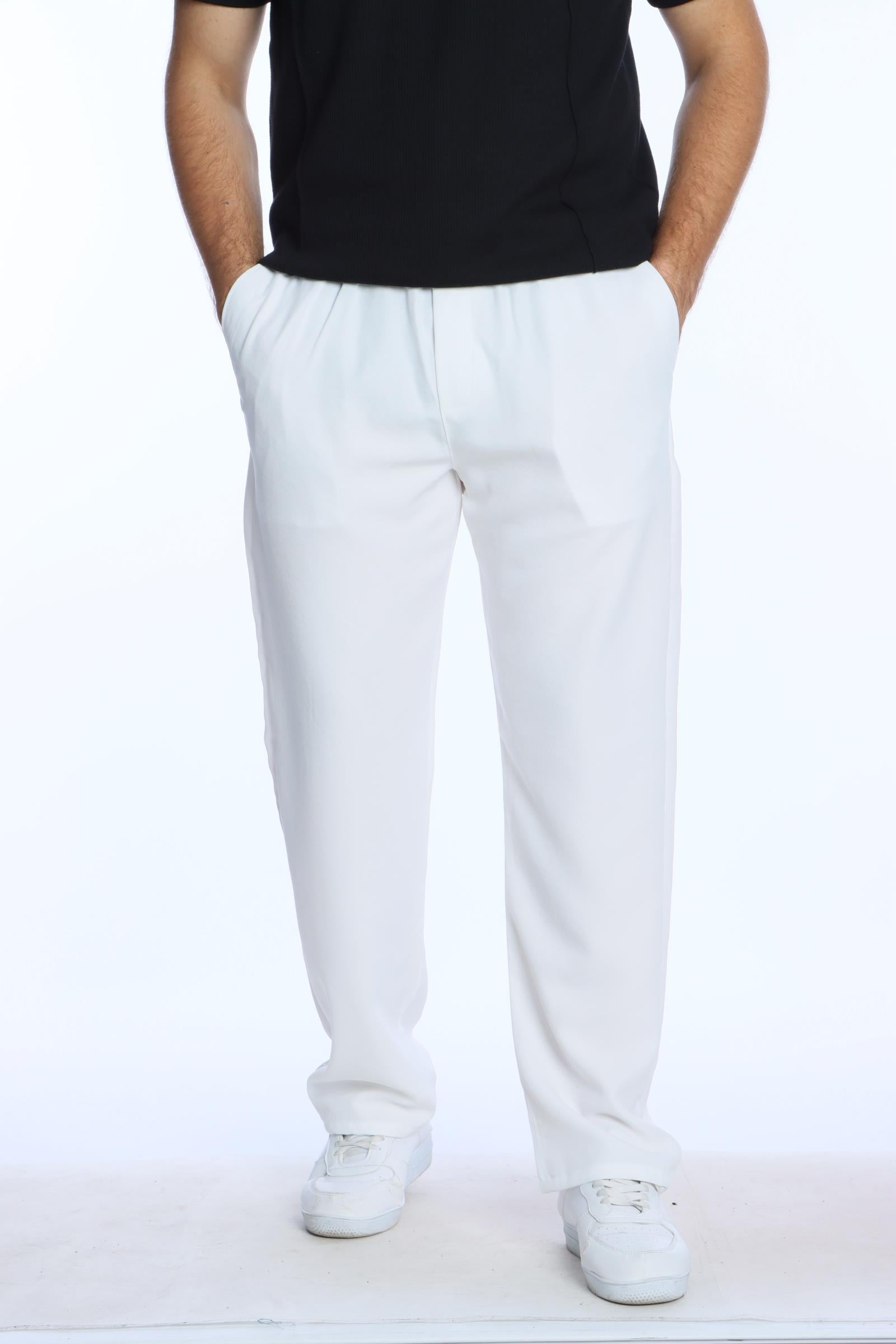 Ars 1225 Lastikli Keten Baggy Beyaz