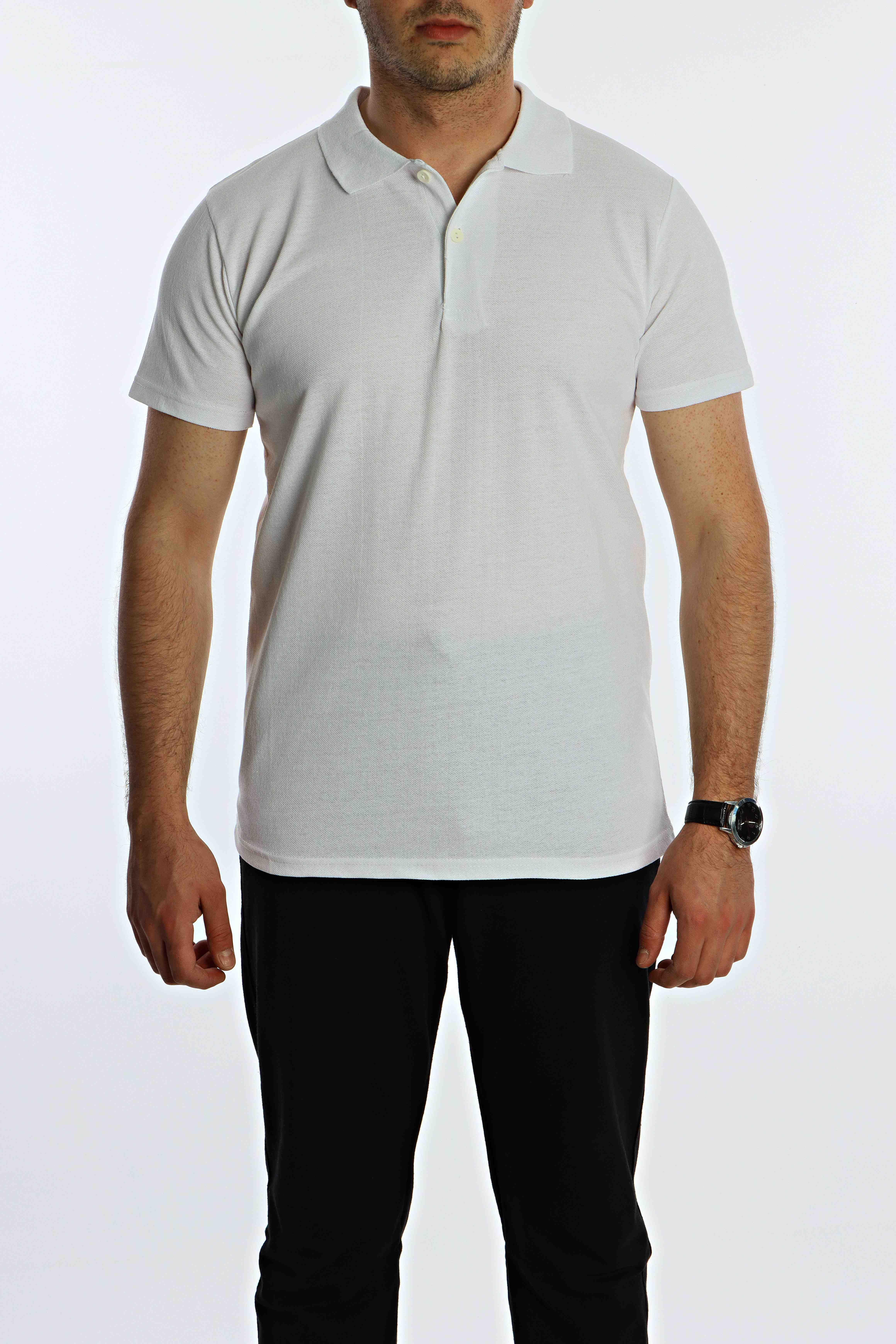 Betep Polo Yaka Tşört Beyaz
