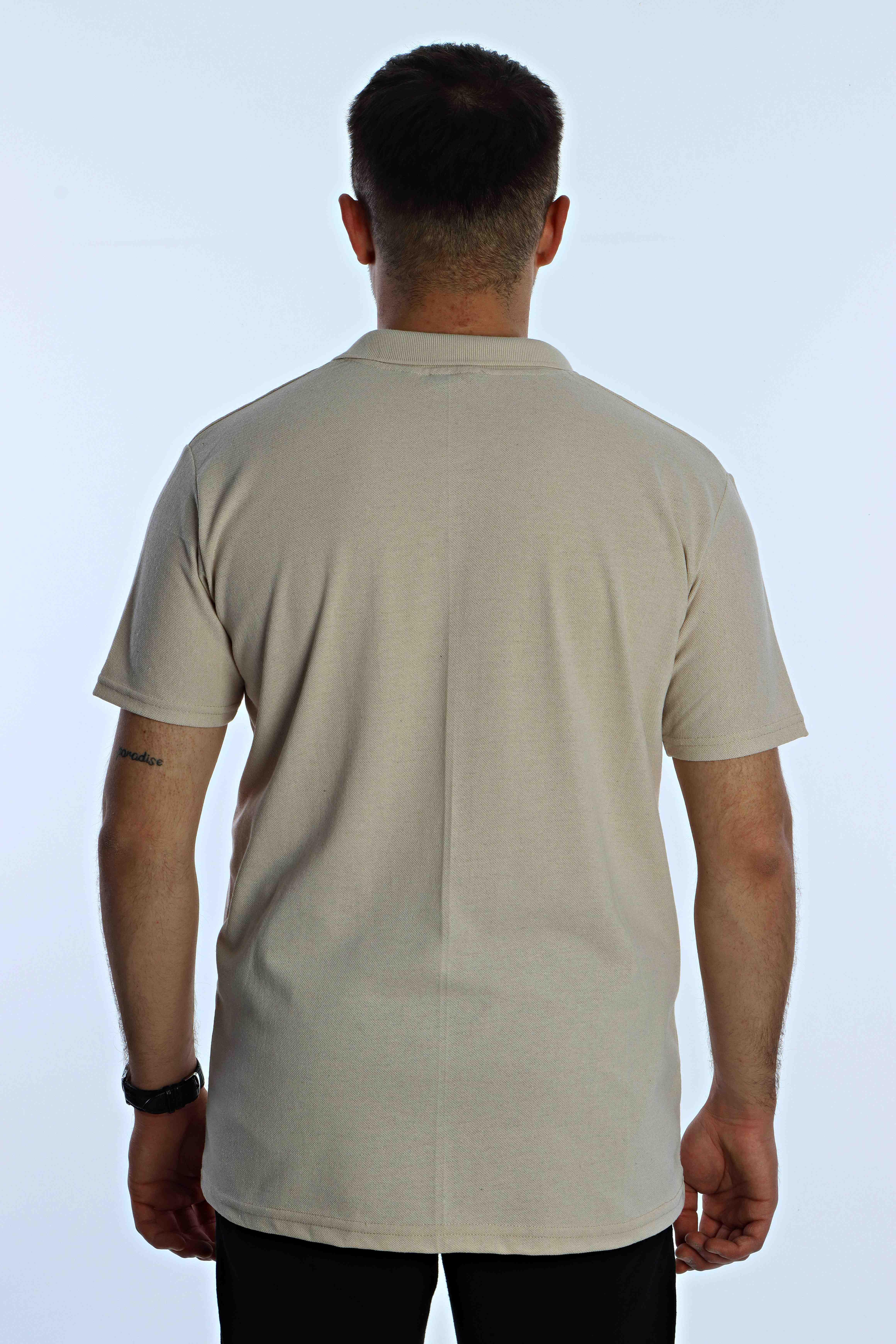 Betep Polo Yaka Tşört Krem