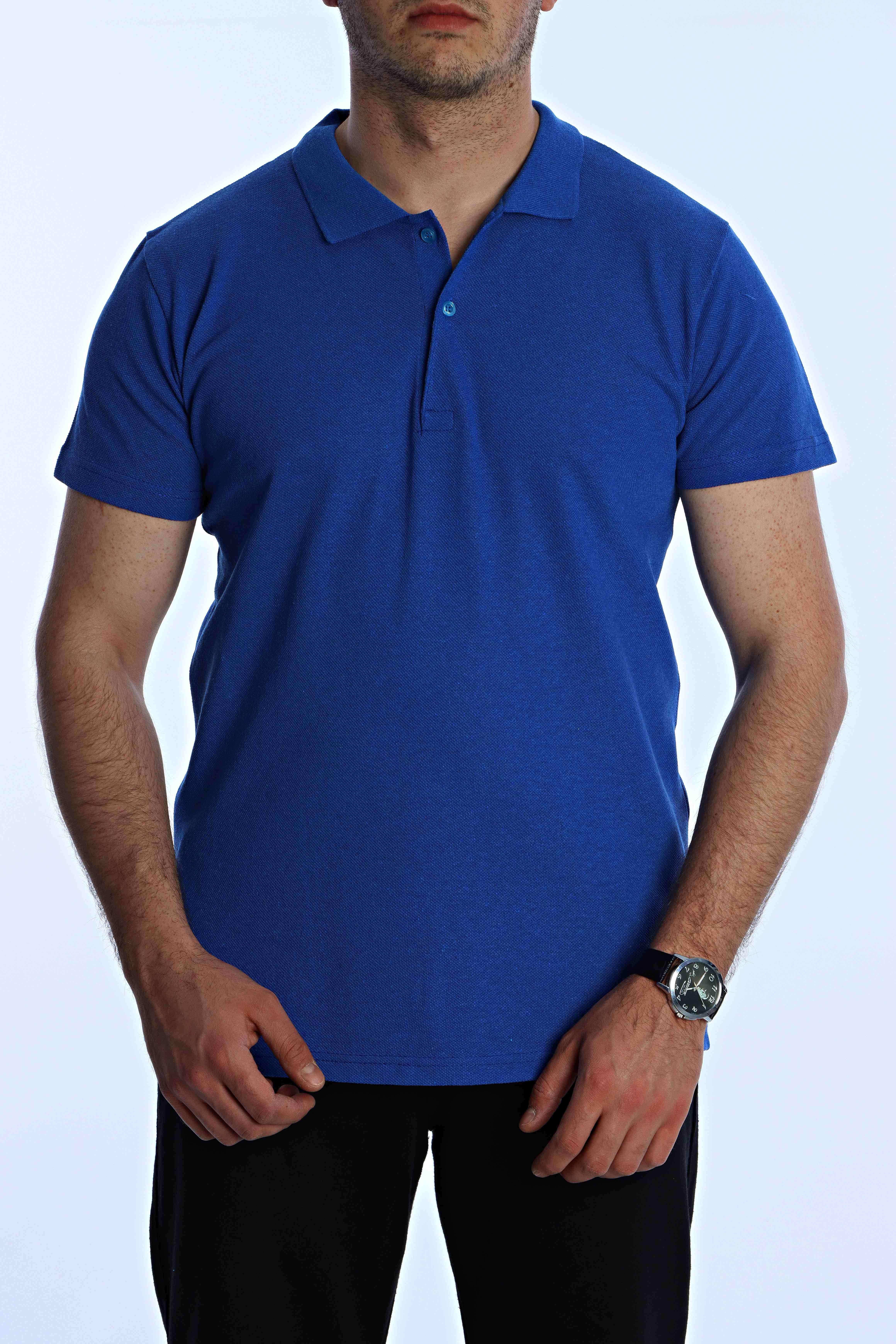 Betep Polo Yaka Tşört Saks Mavi