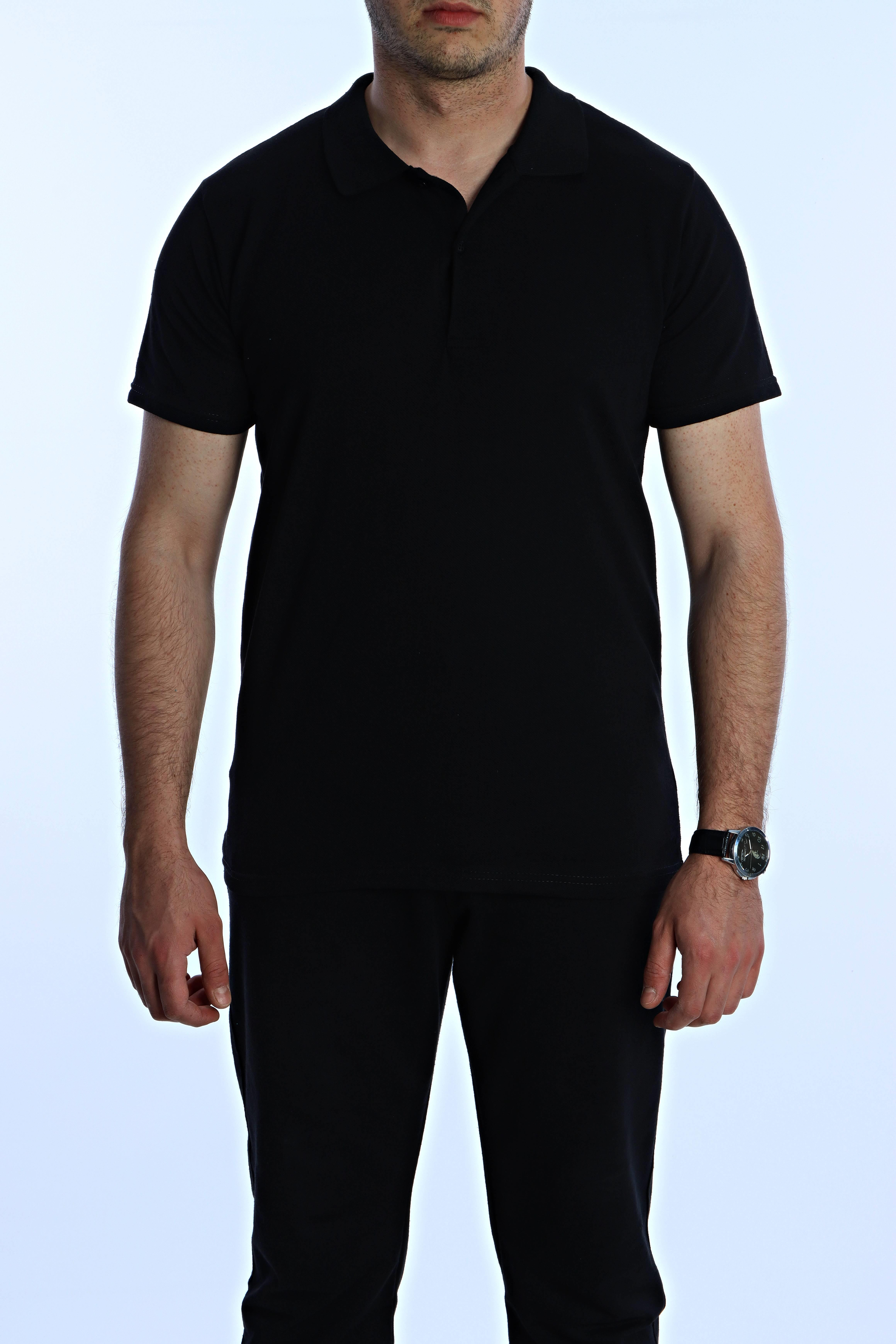 Betep Polo Yaka Tşört Siyah