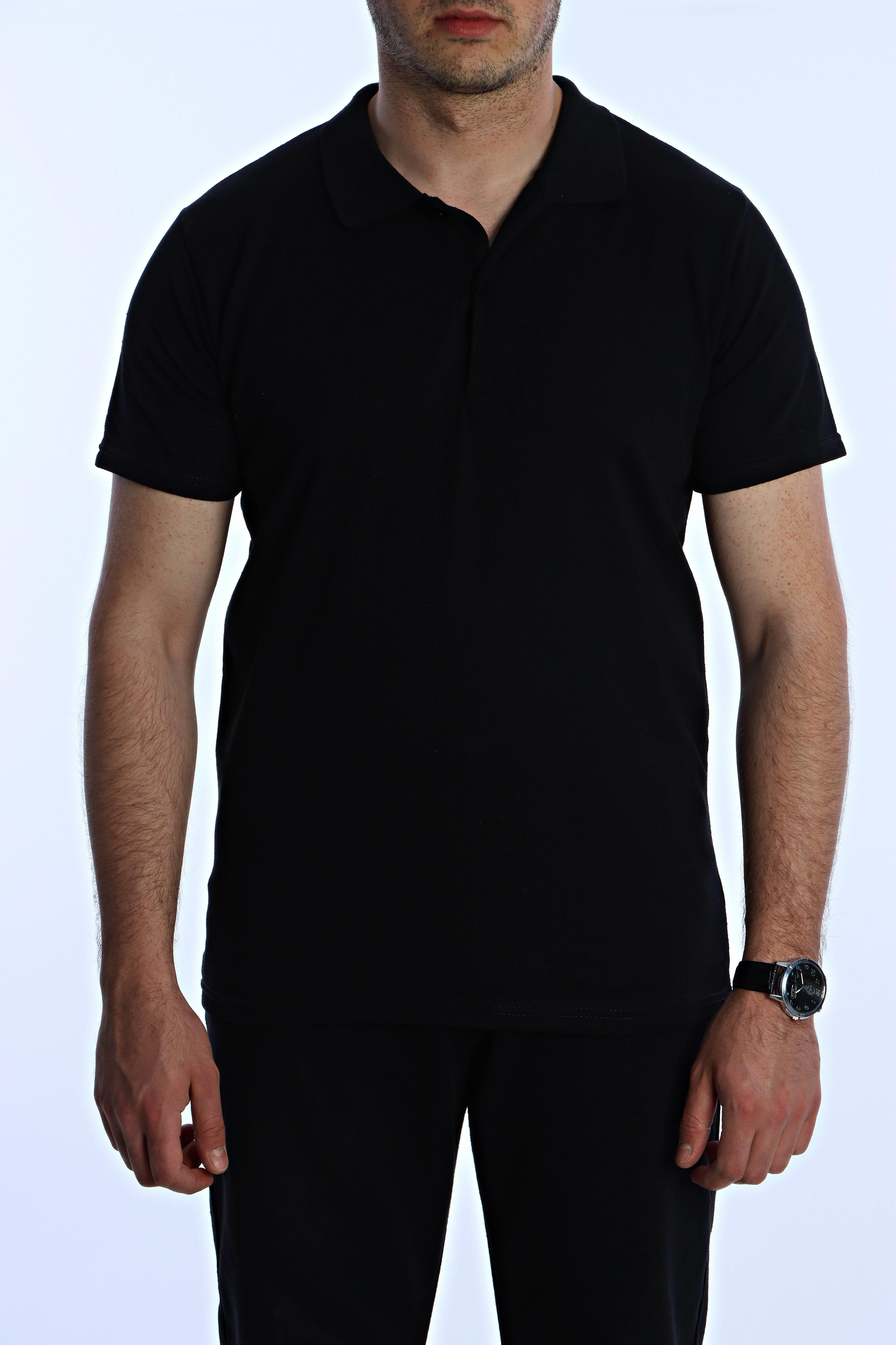 Betep Polo Yaka Tşört Siyah