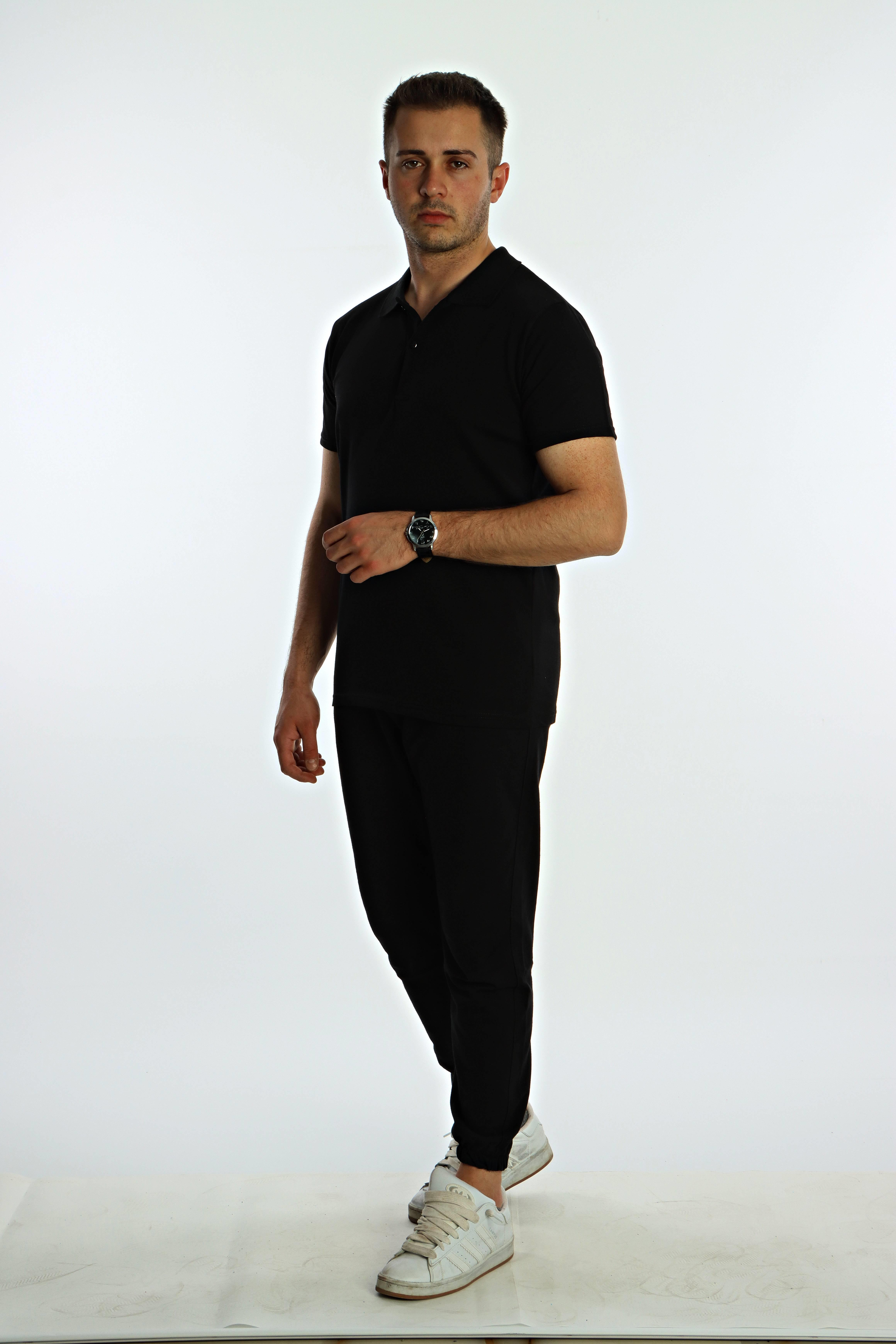 Betep Polo Yaka Tşört Siyah