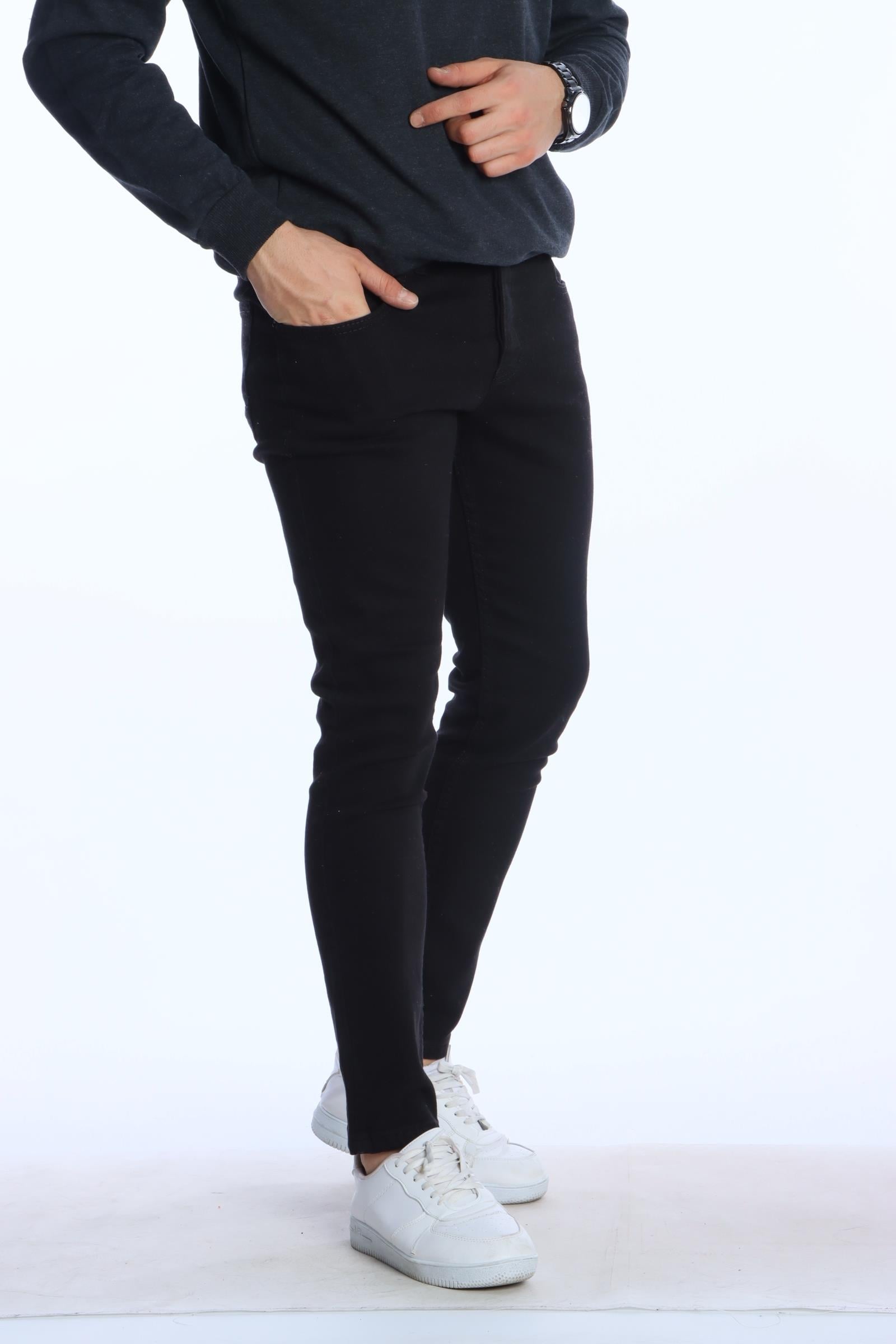 Big Rodoc Slimfit Kot Pantolon Siyah-Beyaz