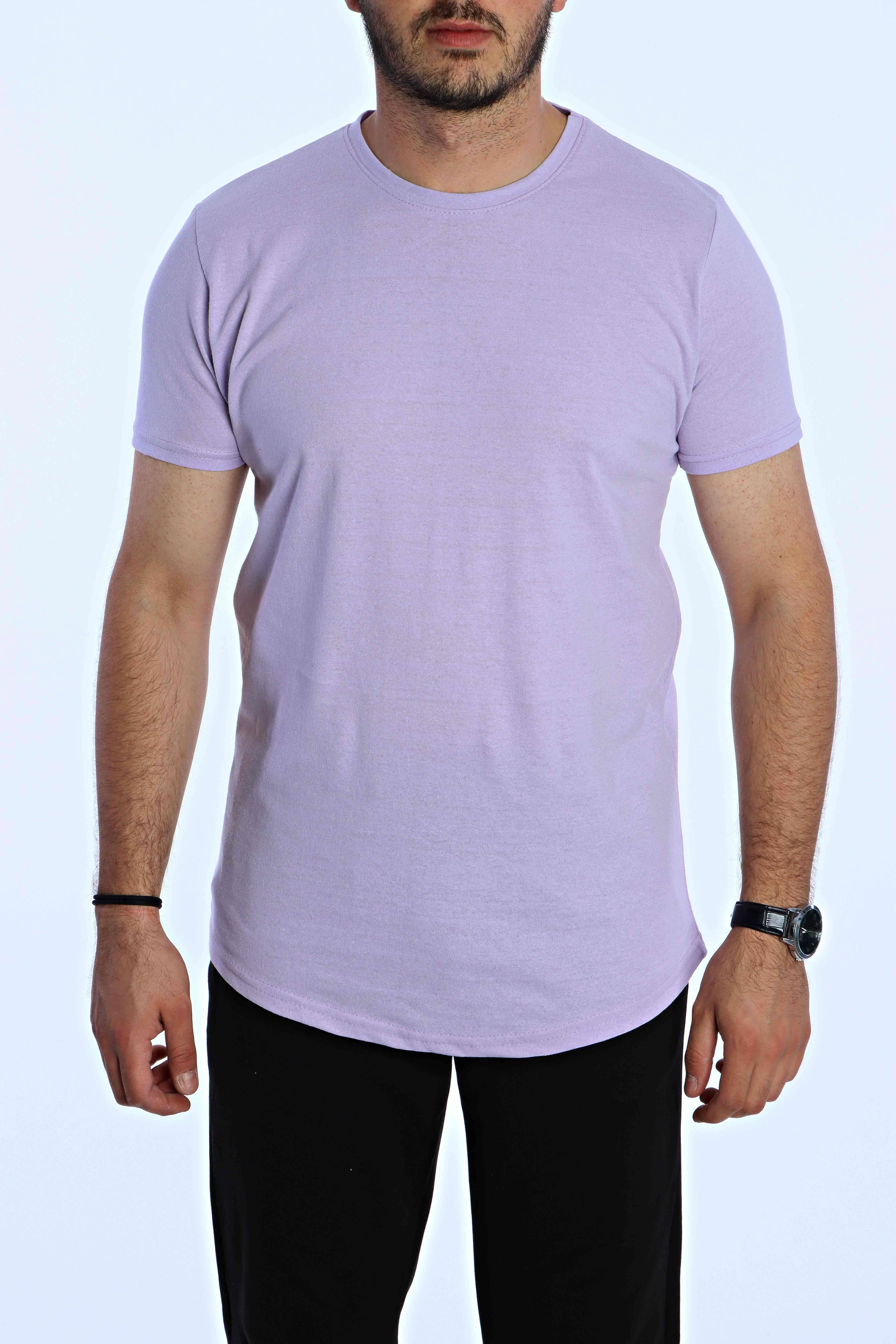 Düz Eko Oversize Tşört Lila