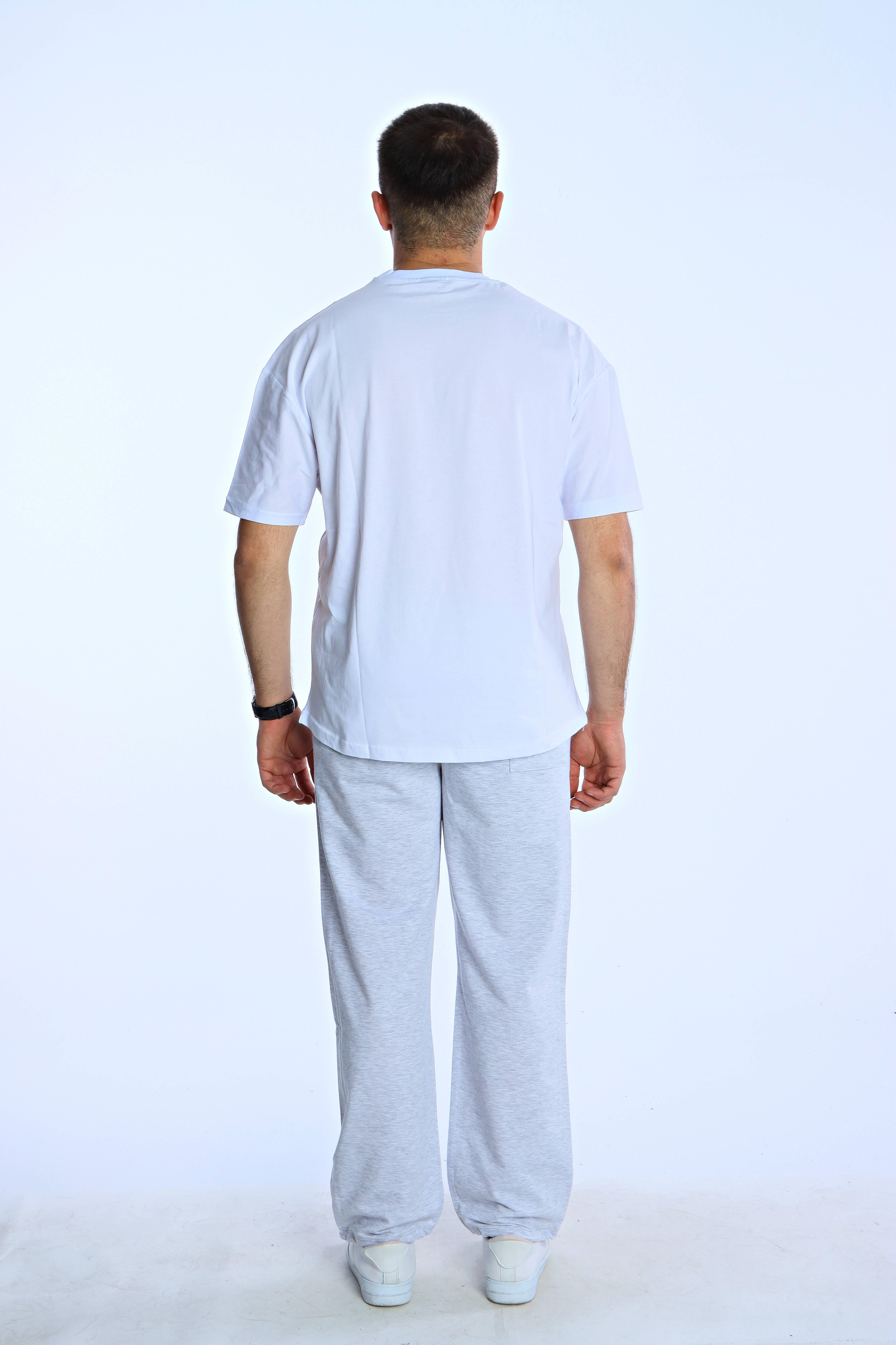 Eg38 Düz Baggy Eşofman Açık Gri