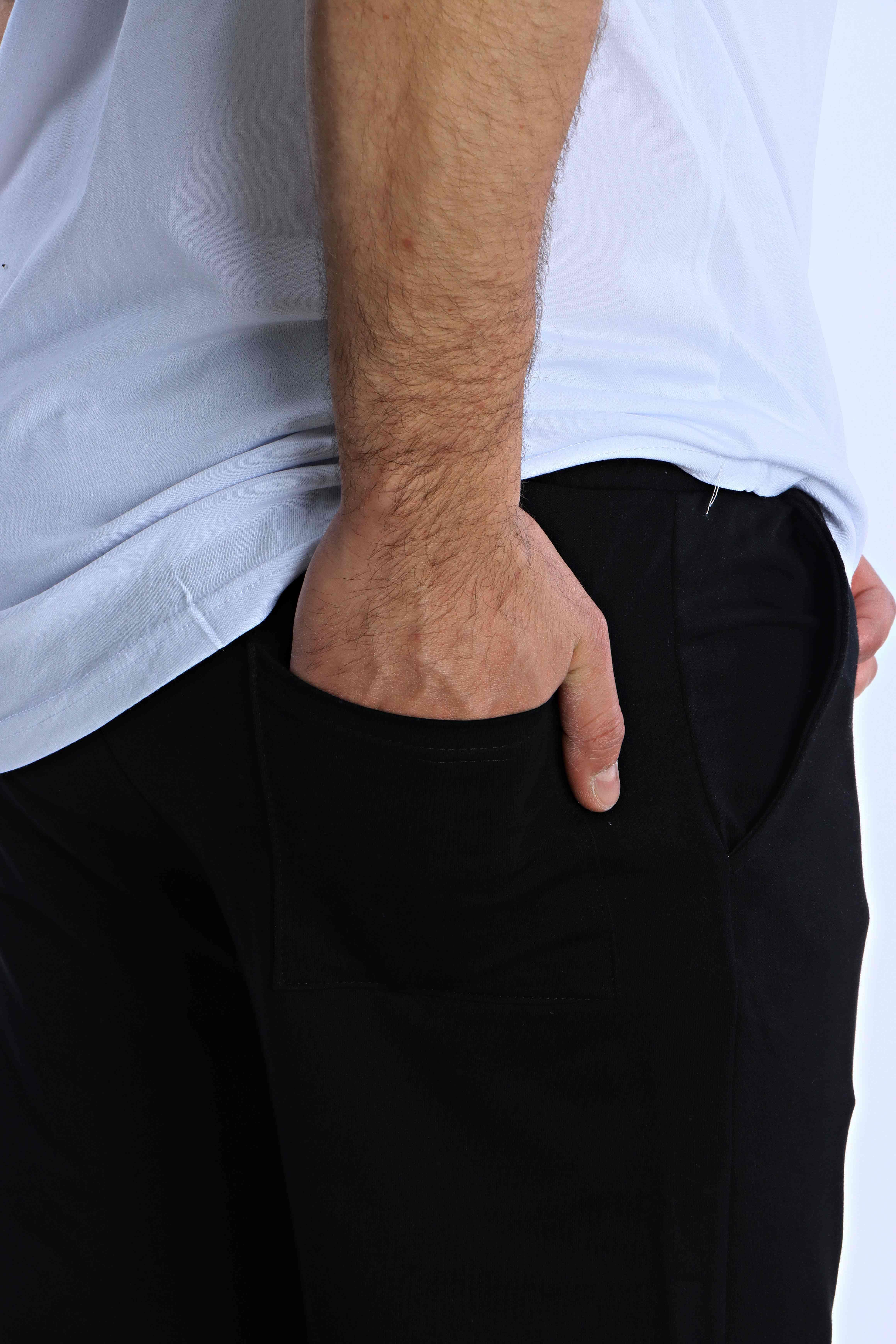Eg38 Düz Baggy Eşofman Siyah