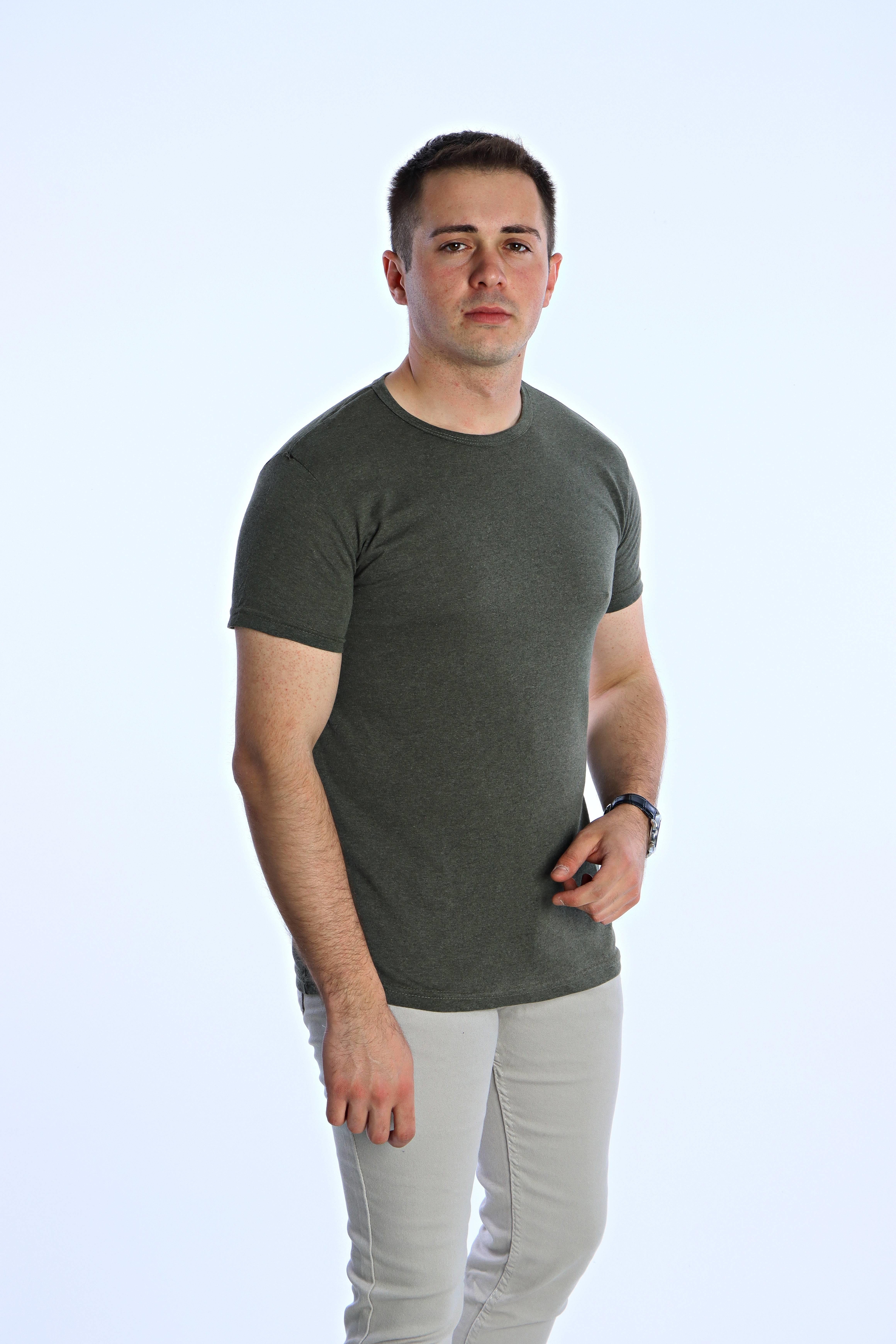 Eg38 Eko Slimfit Basic Tişört Haki