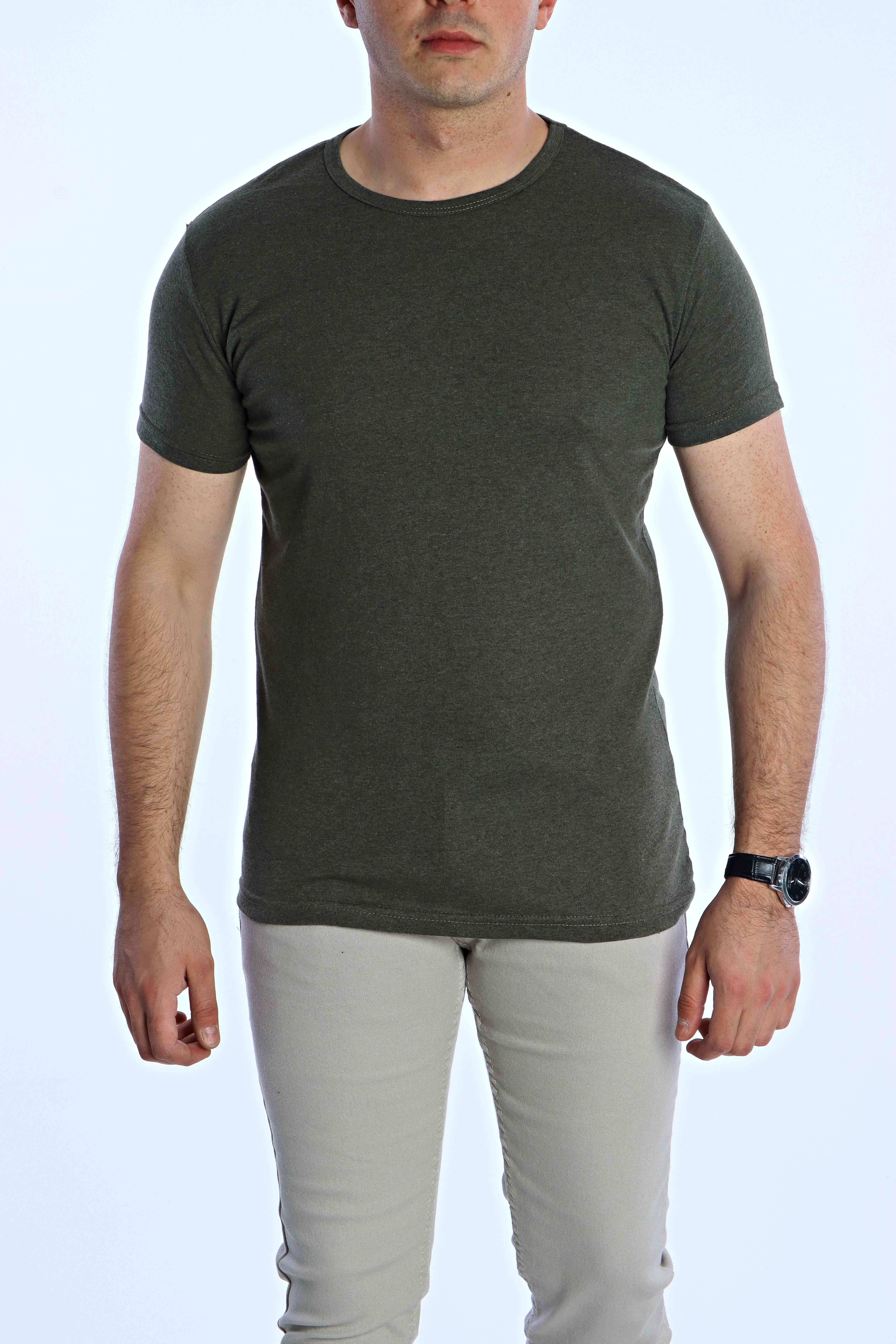 Eg38 Eko Slimfit Basic Tişört Haki