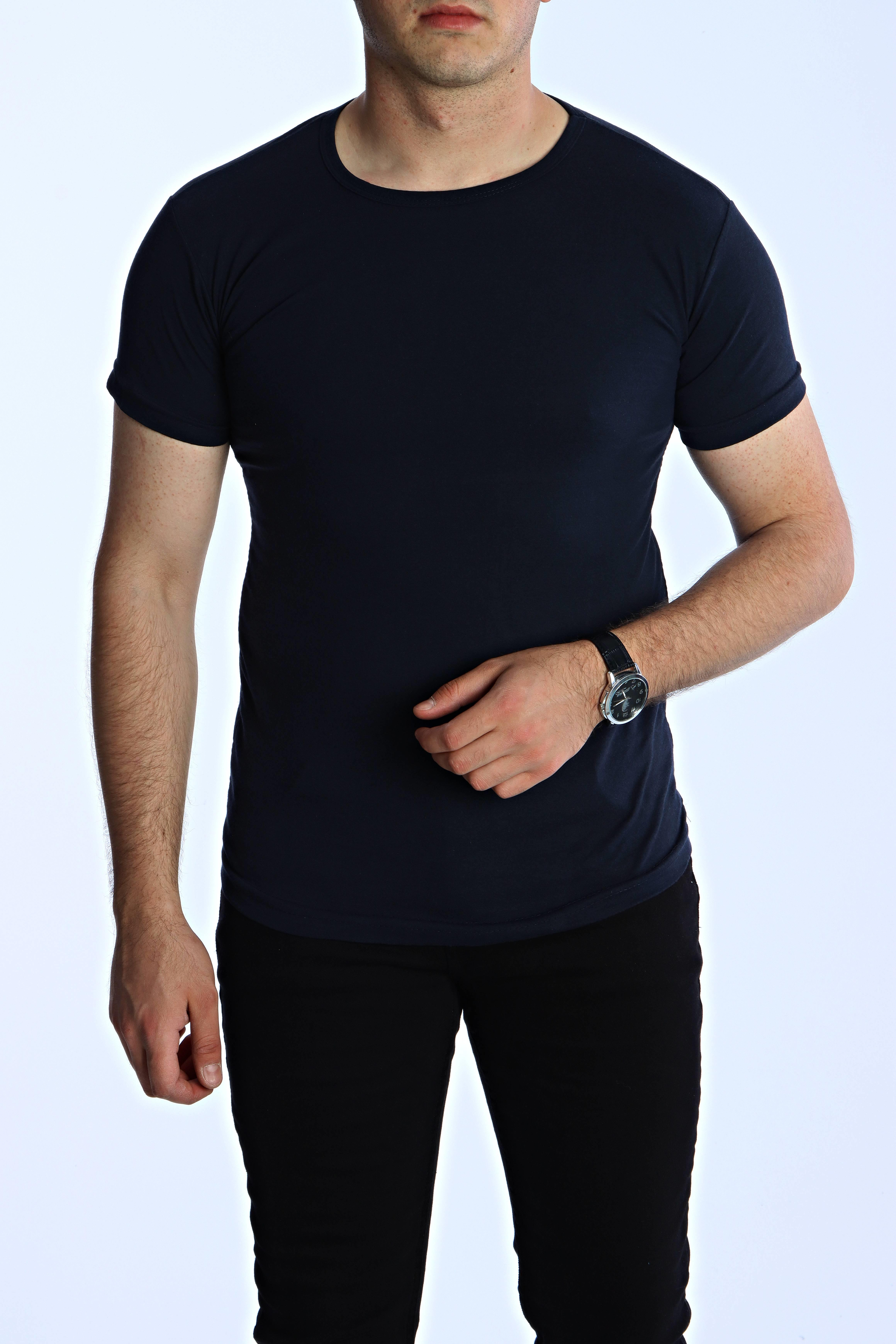 Eg38 Eko Slimfit Basic Tişört Lacivert