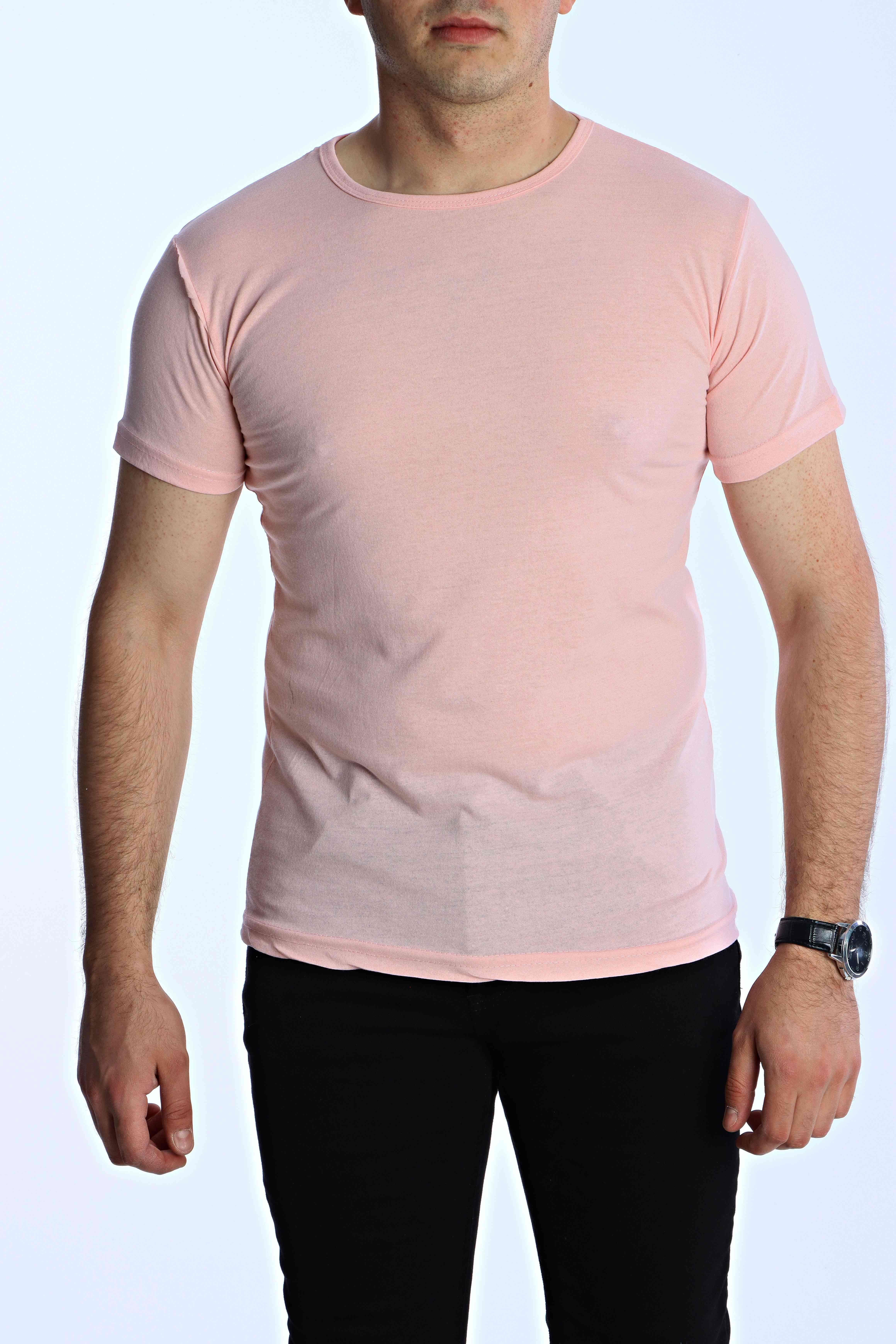 Eg38 Eko Slimfit Basic Tişört Pudra