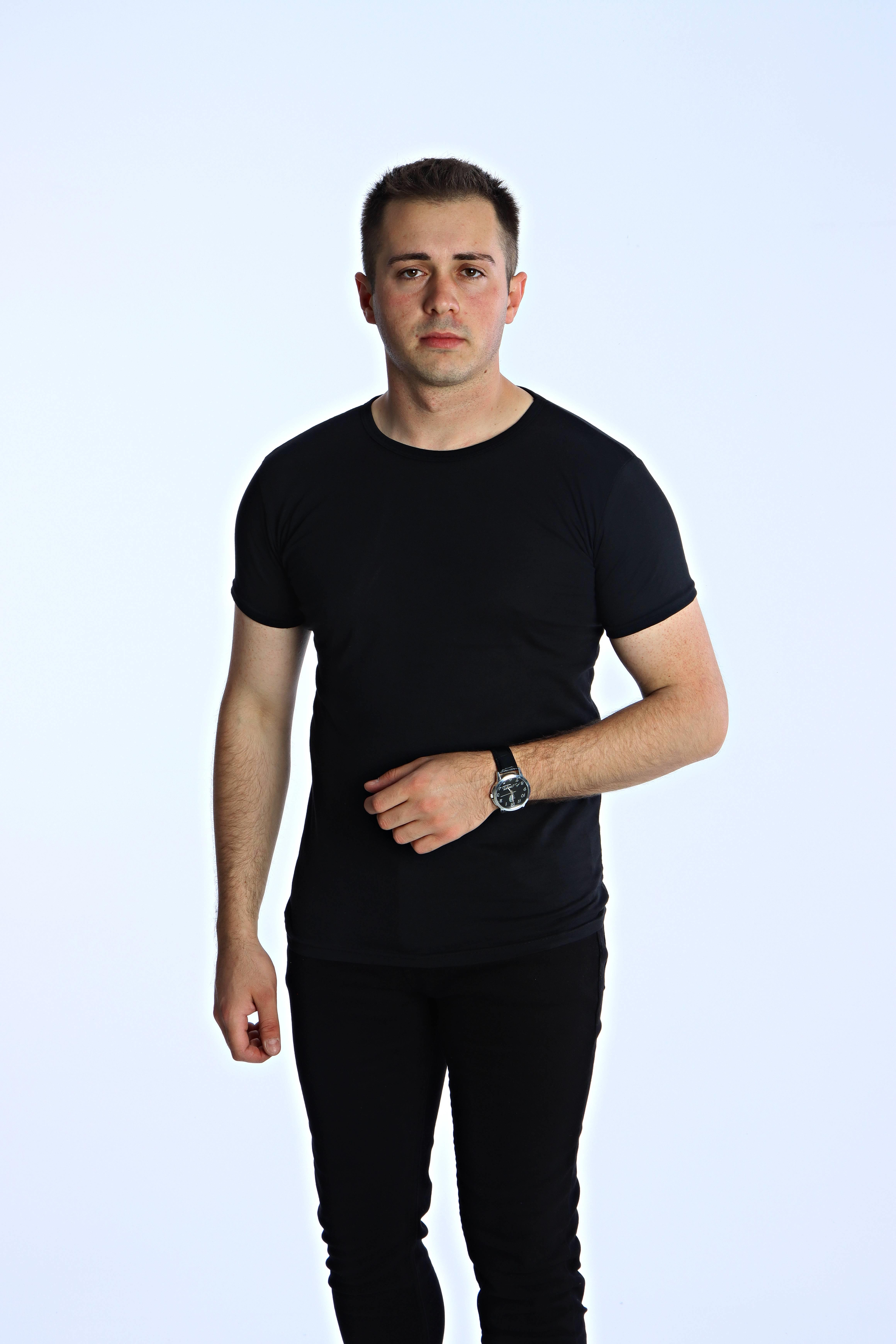 Eg38 Eko Slimfit Basic Tişört Siyah