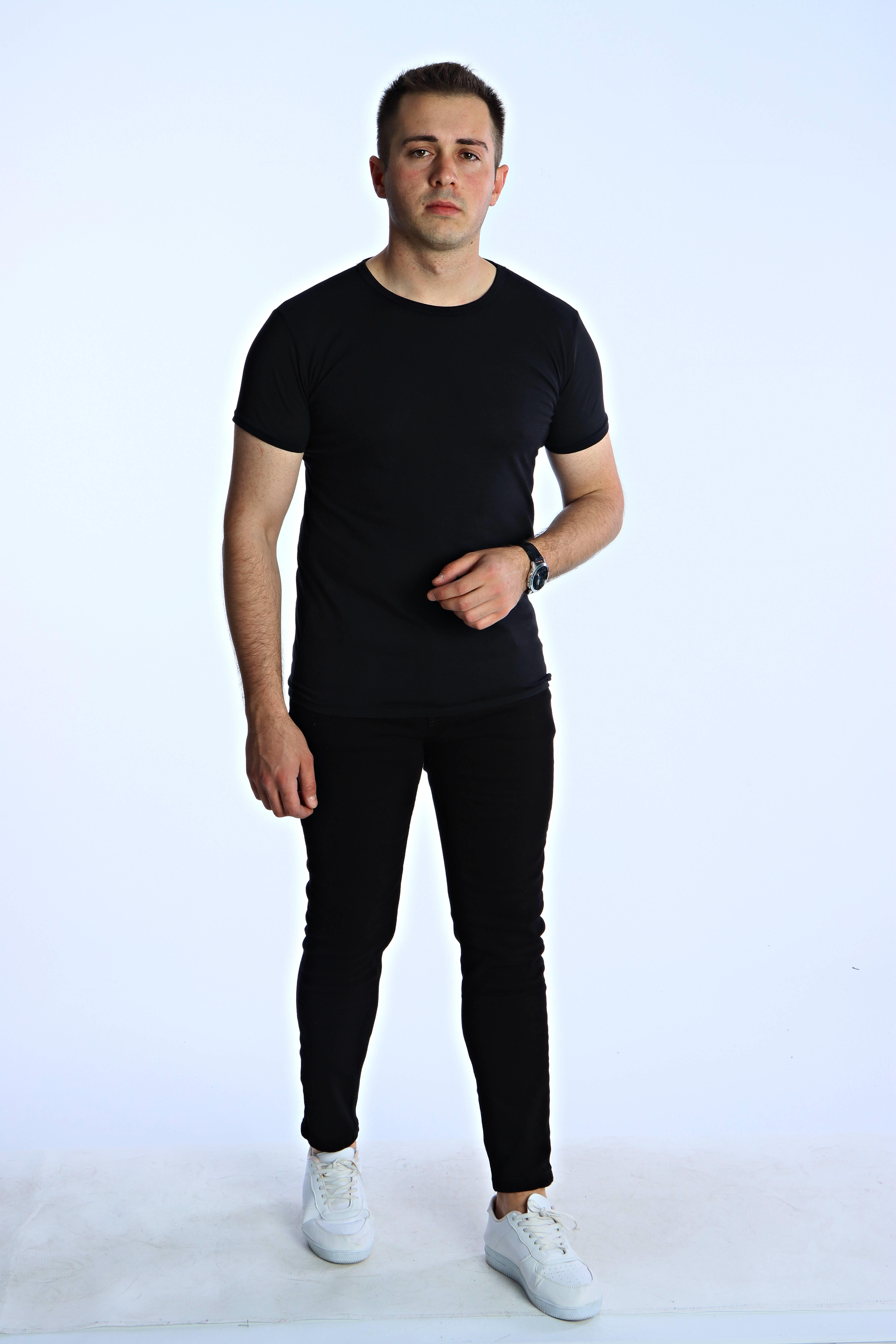 Eg38 Eko Slimfit Basic Tişört Siyah