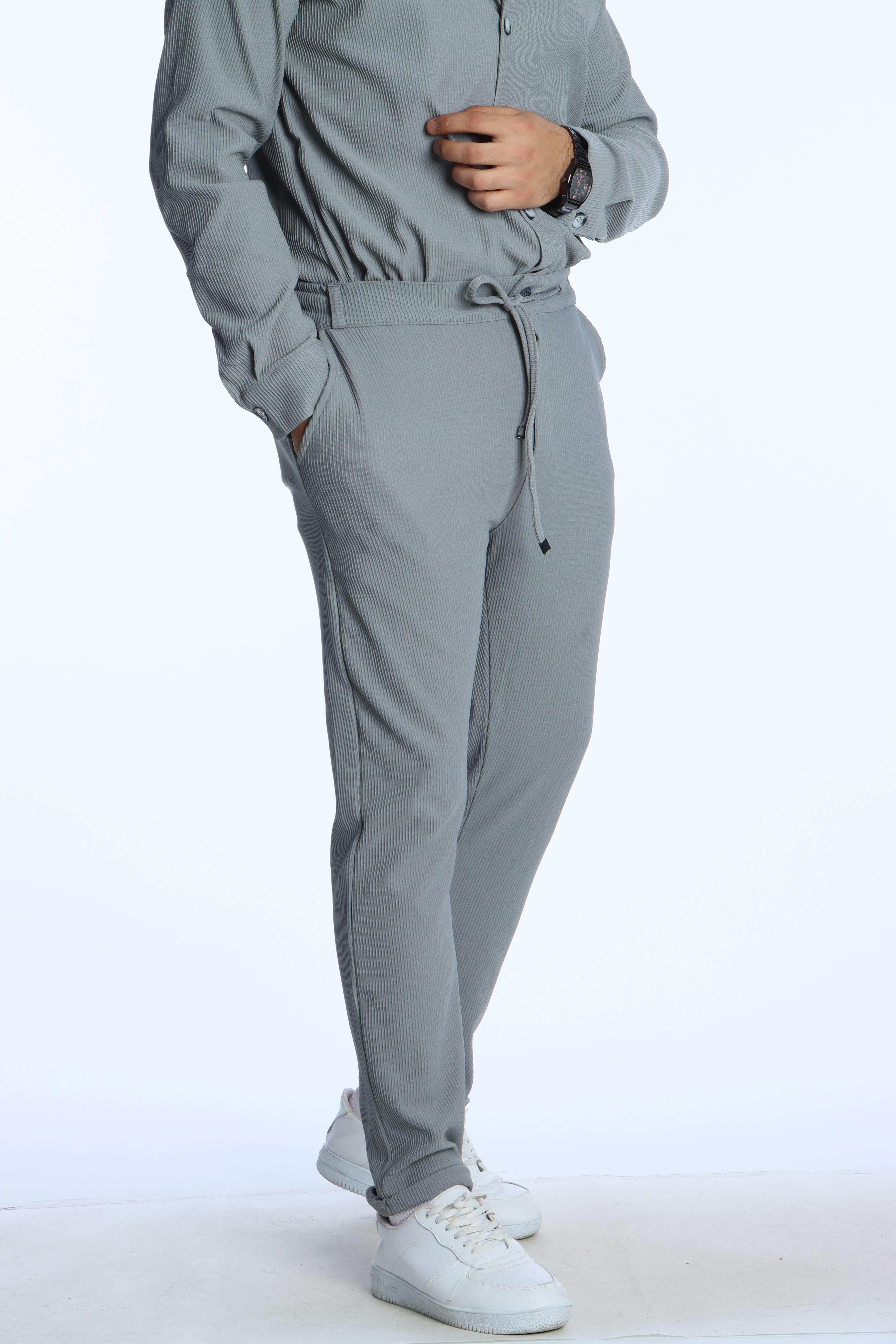 Eg38 Jamper Düğmeli Jogger Gri