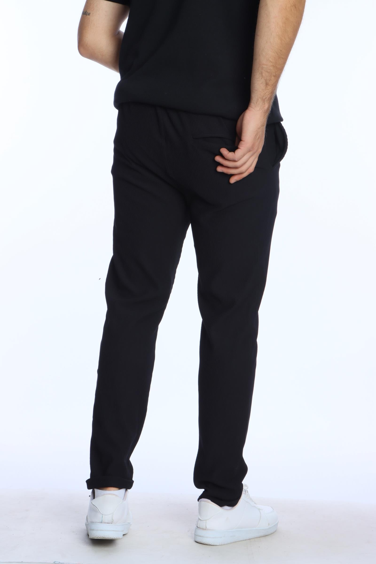 Eg38 Jamper Düğmeli Jogger Siyah