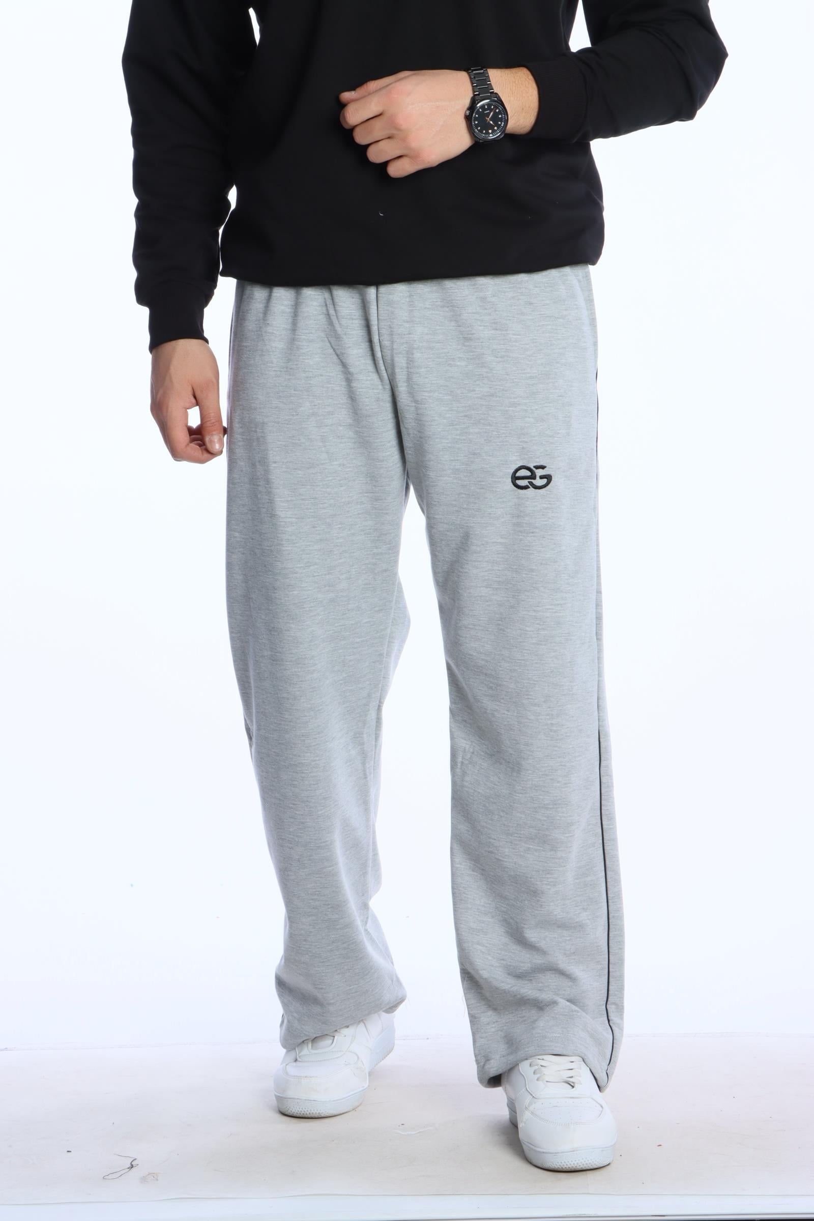 Eg38 Nakışlı Baggy Alt Gri