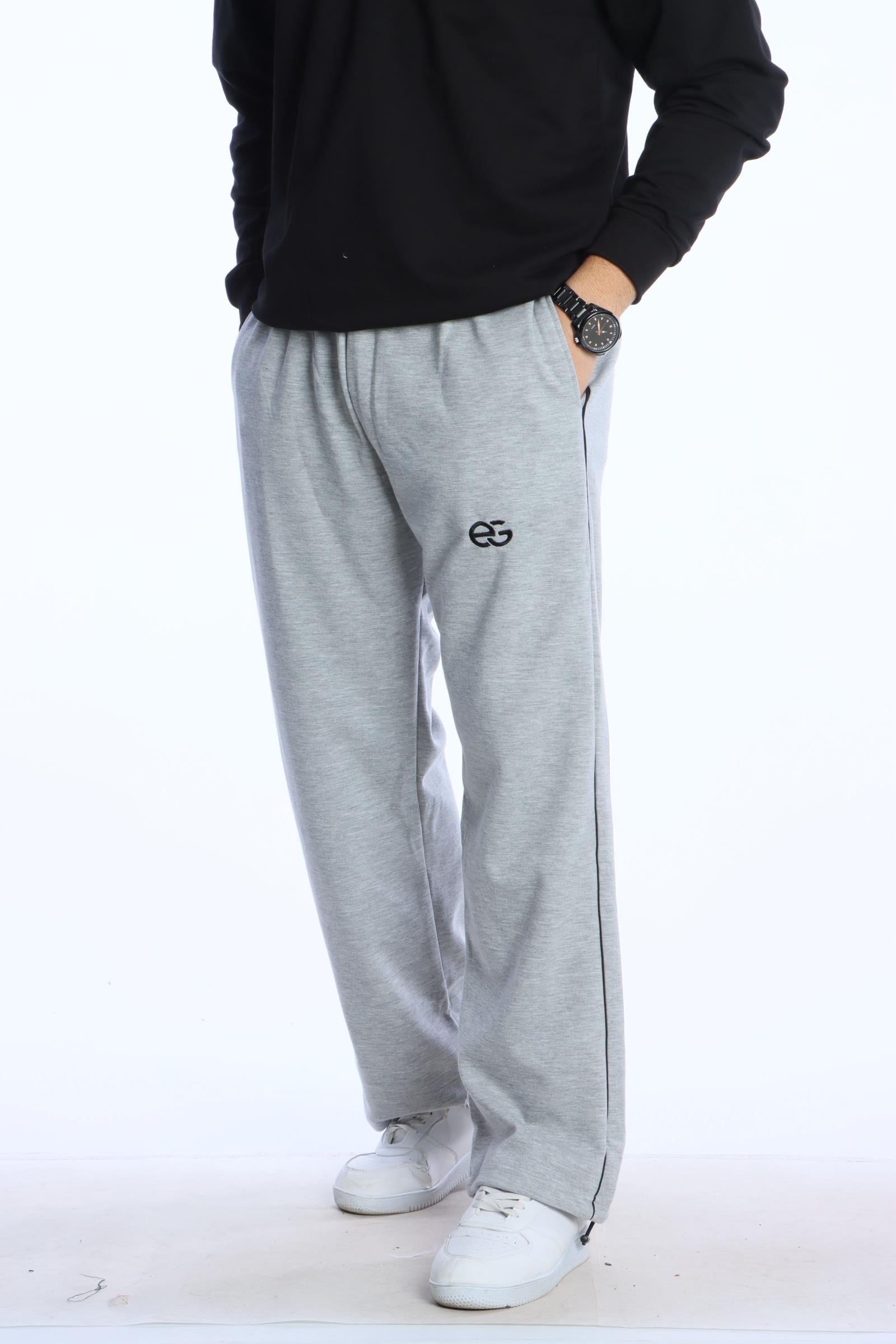 Eg38 Nakışlı Baggy Alt Gri