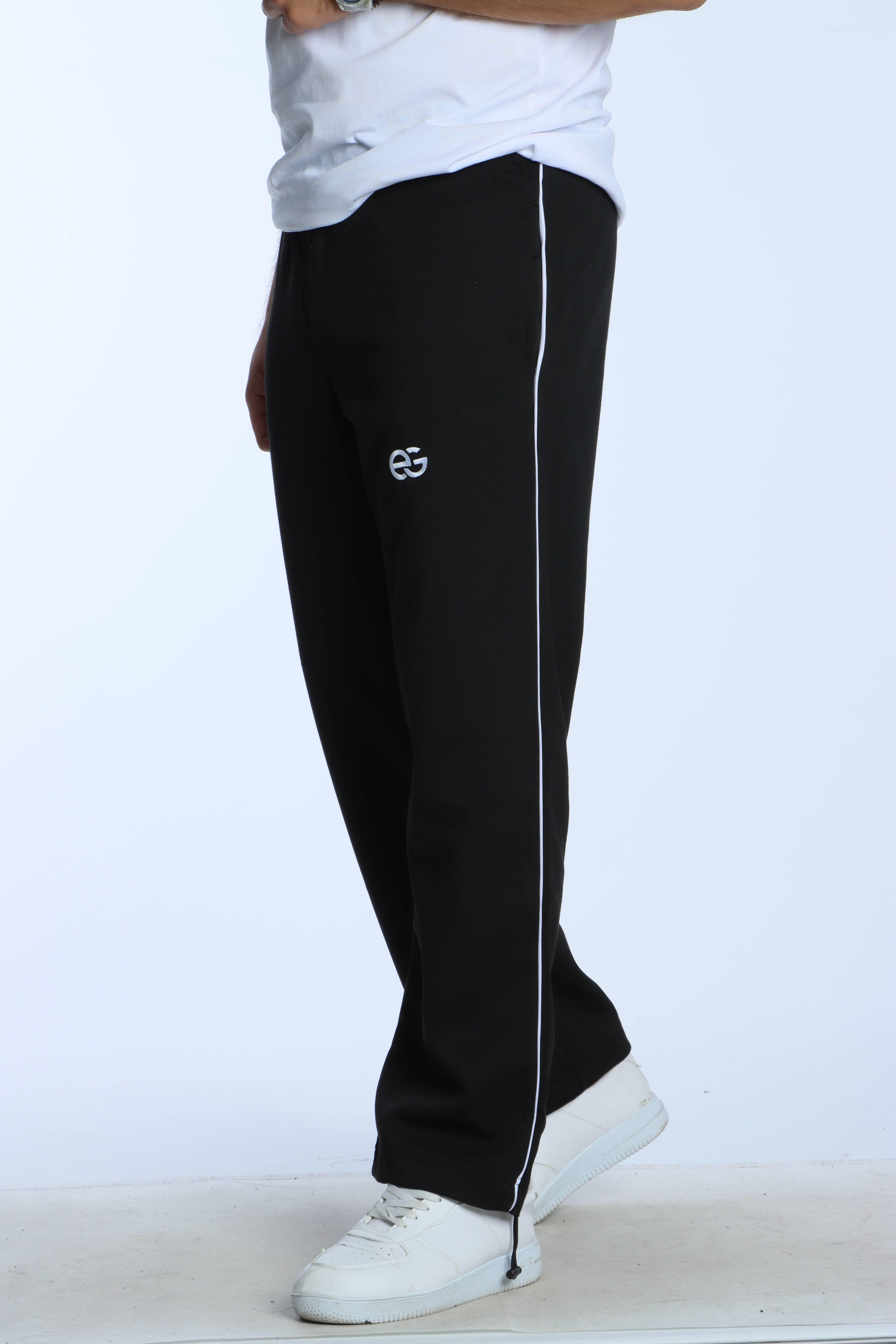 Eg38 Nakışlı Baggy Alt Siyah