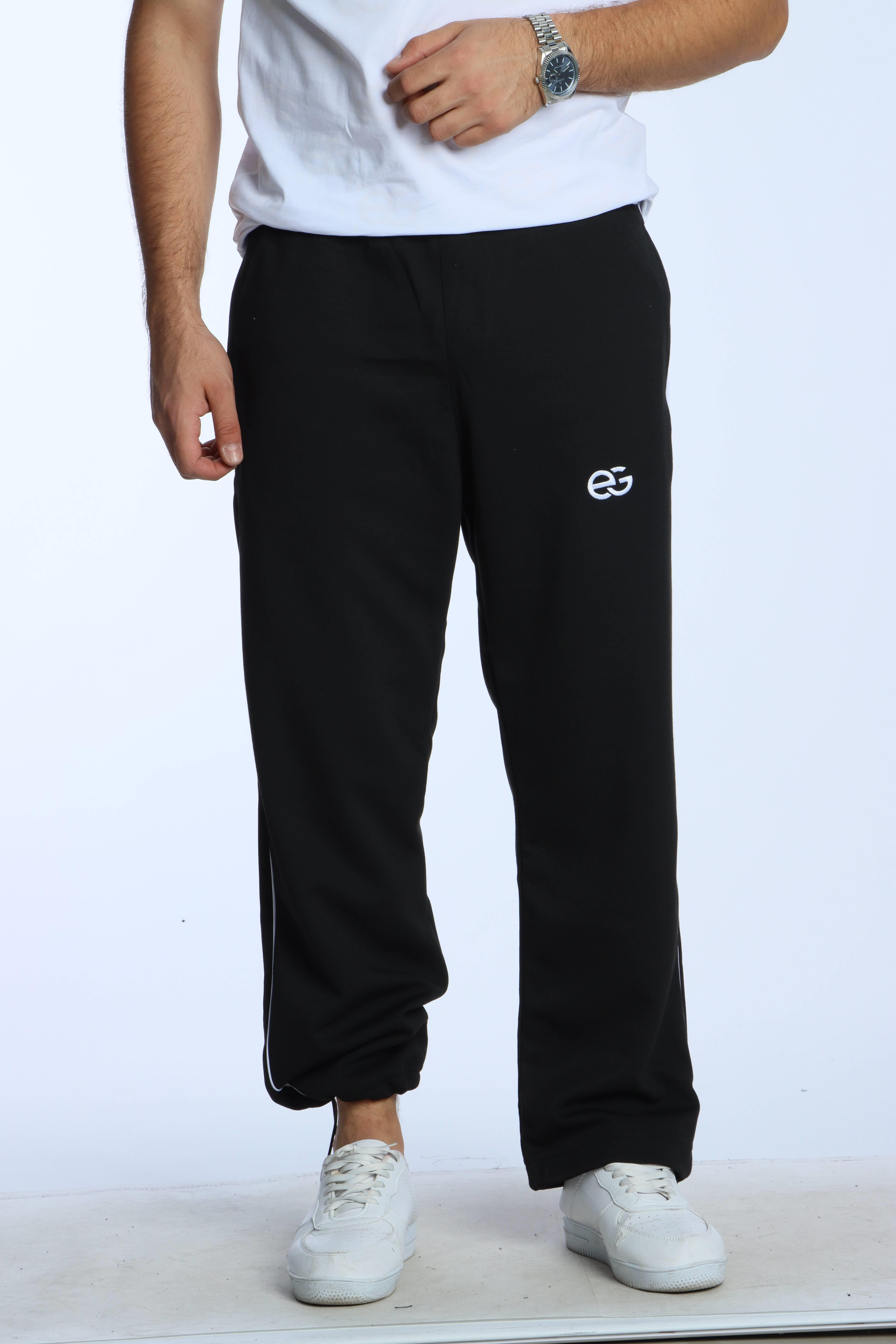 Eg38 Nakışlı Baggy Alt Siyah