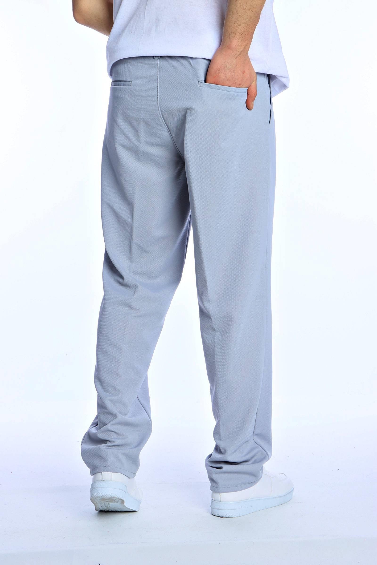 Eg38 Pileli Baggy Kumaş Pantolon Açık Gri