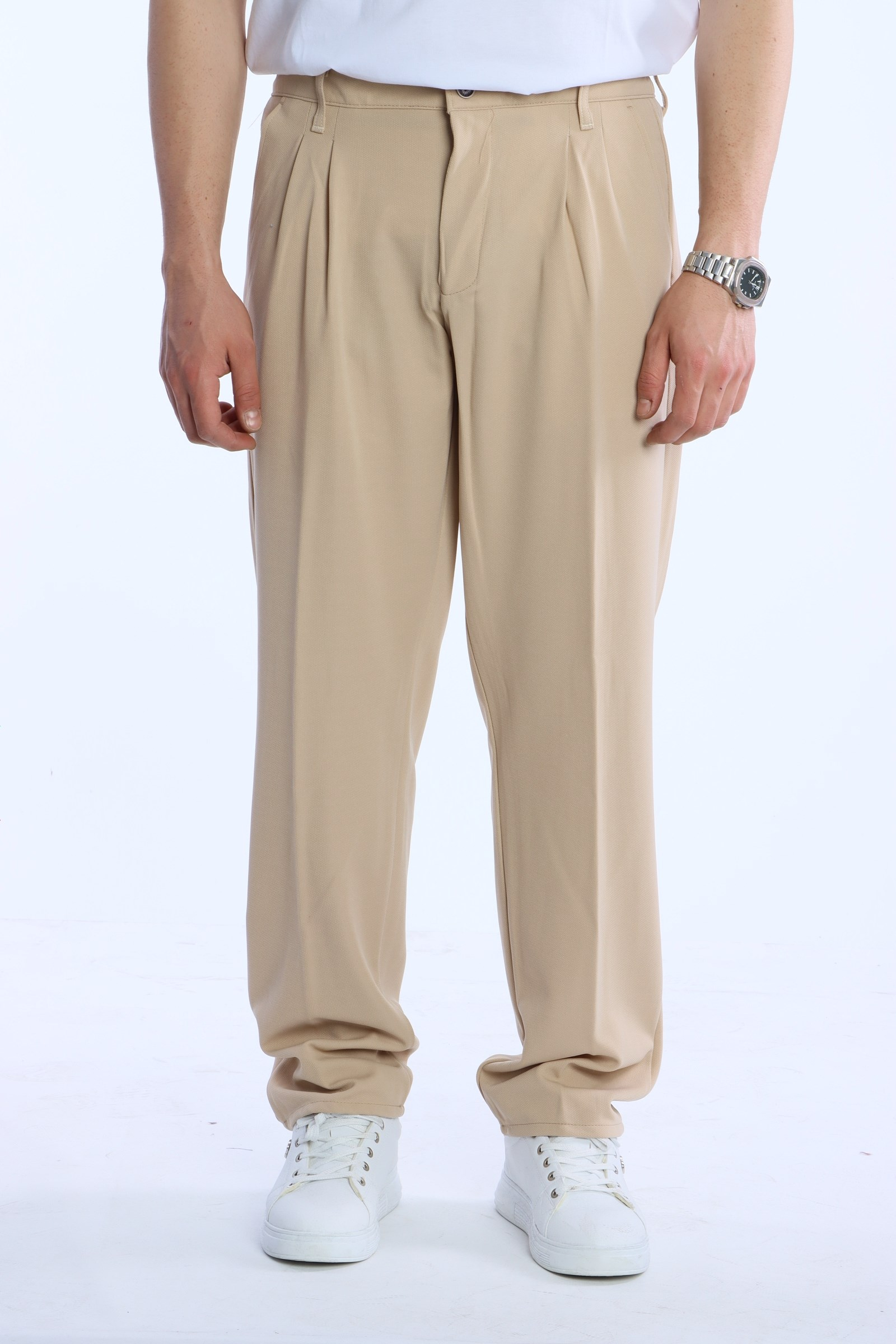 Eg38 Pileli Baggy Kumaş Pantolon Vizyon