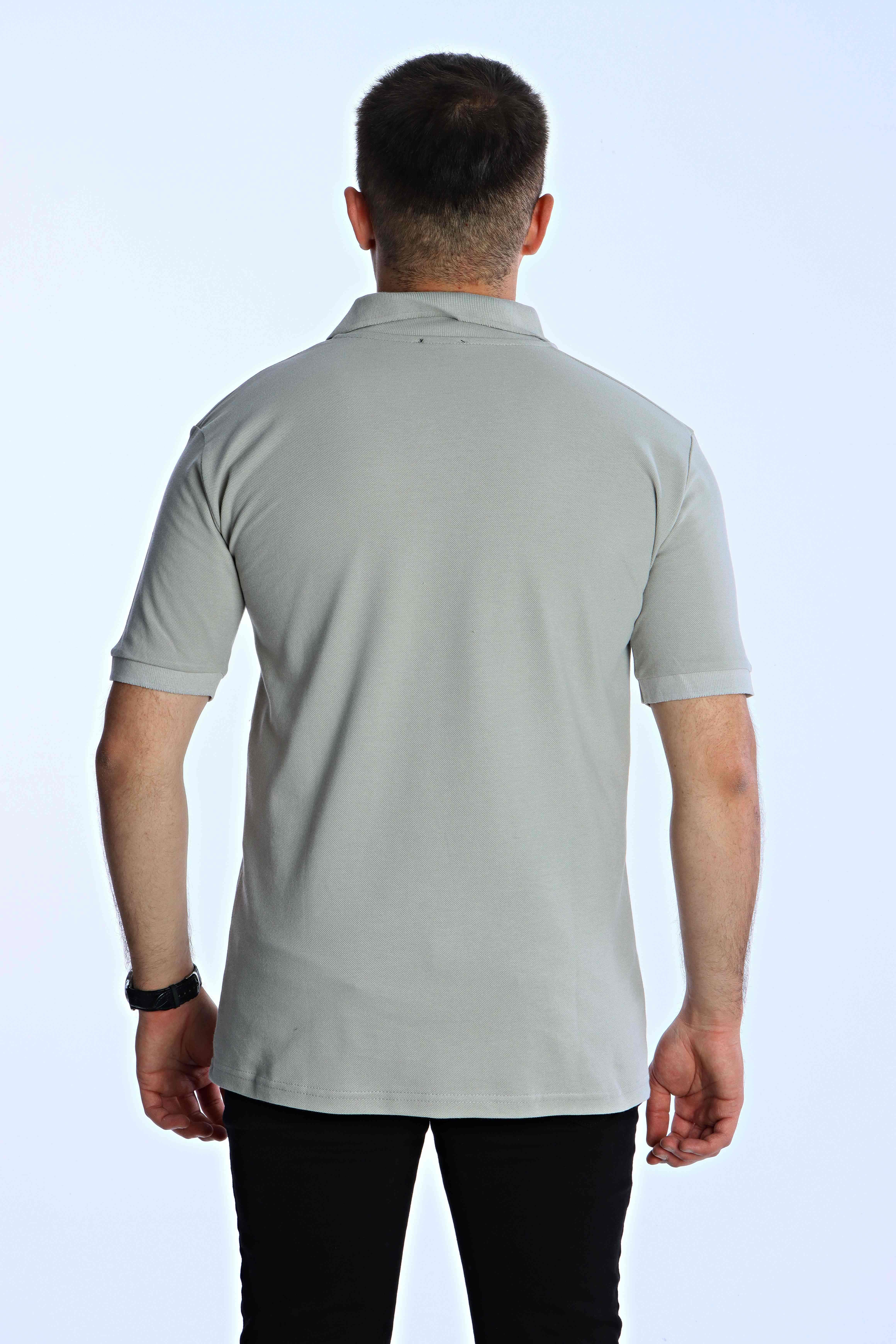 Eg38 Regular Polo Yaka Tişört Gri