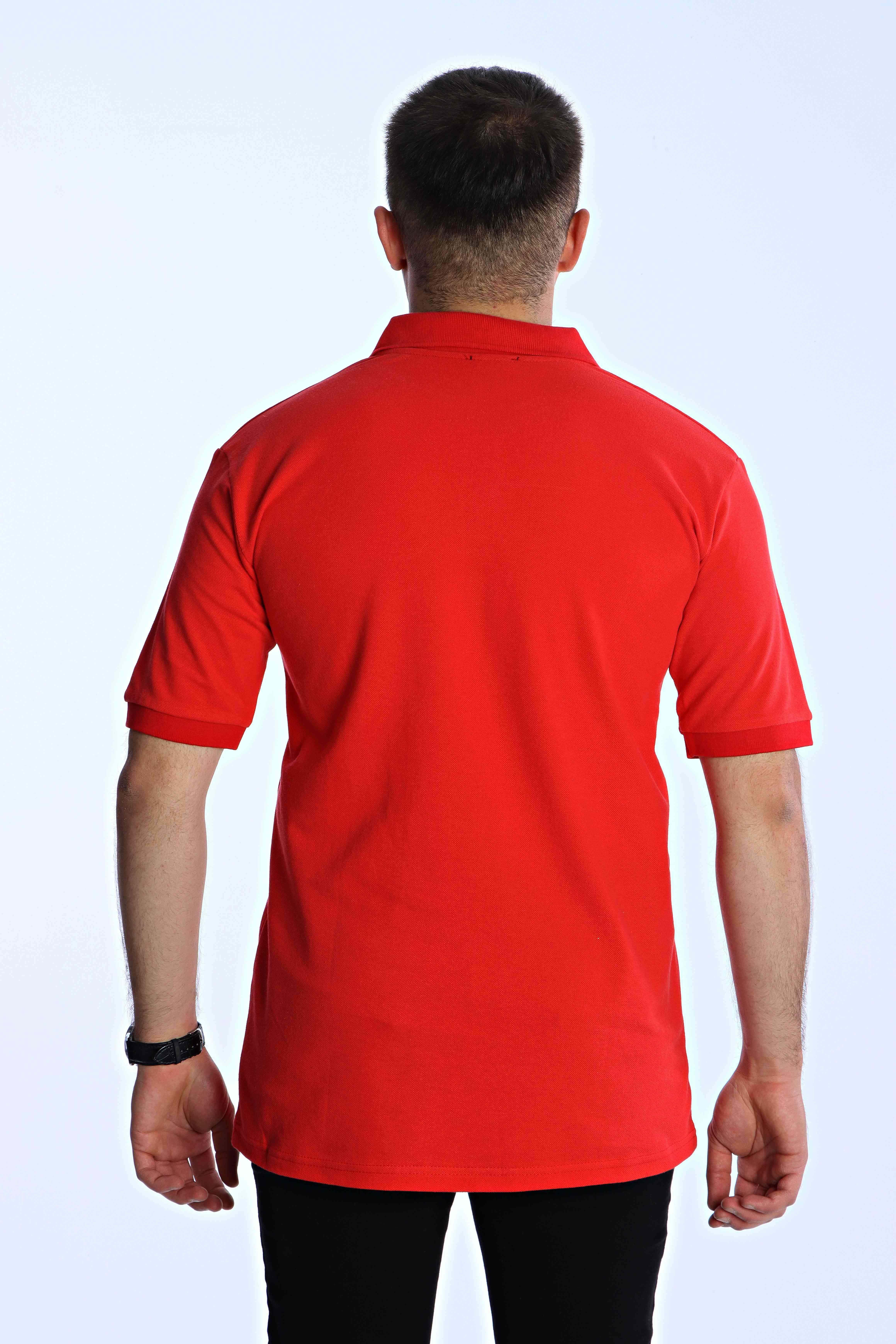 Eg38 Regular Polo Yaka Tişört Kırmızı