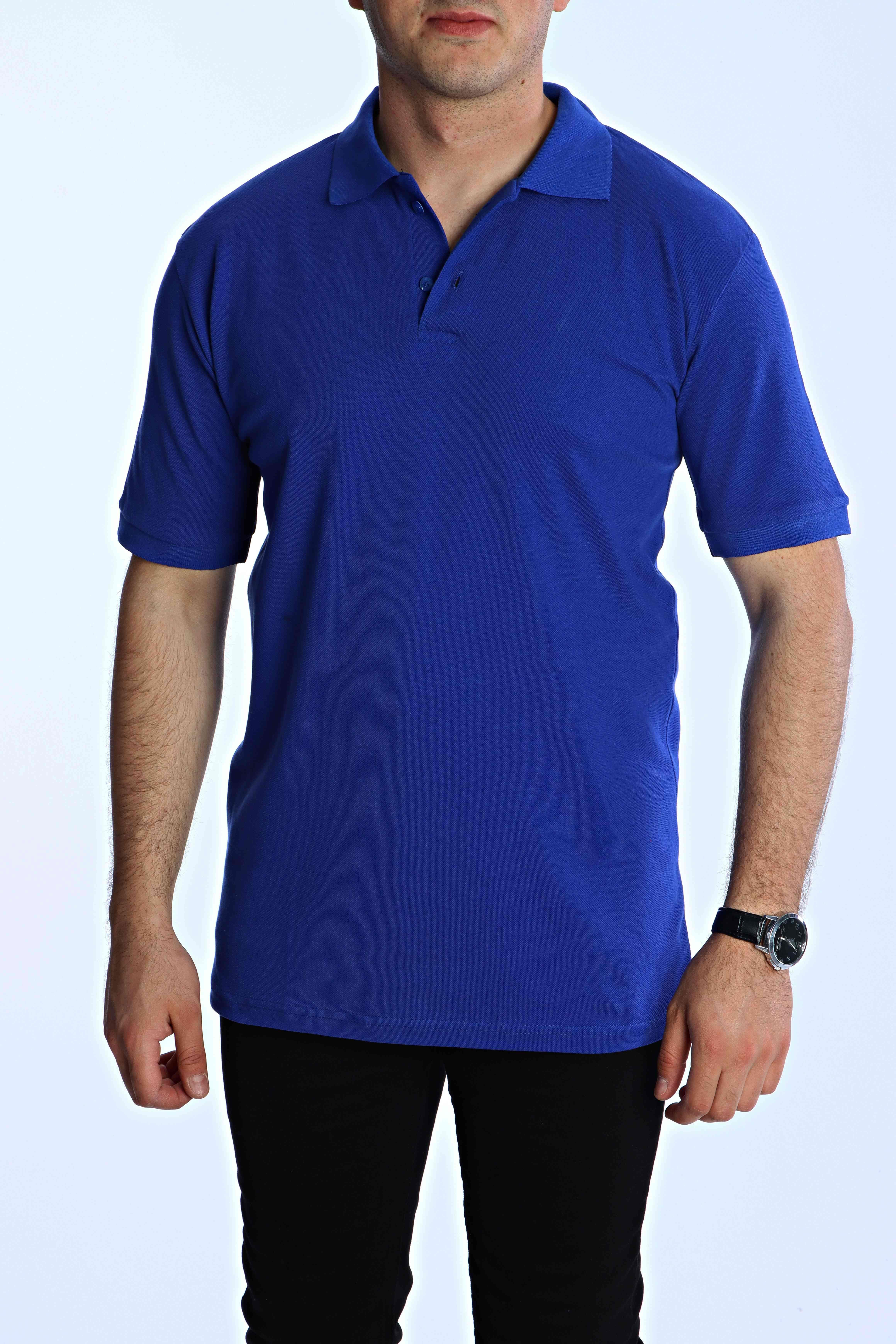 Eg38 Regular Polo Yaka Tişört Saks Mavi