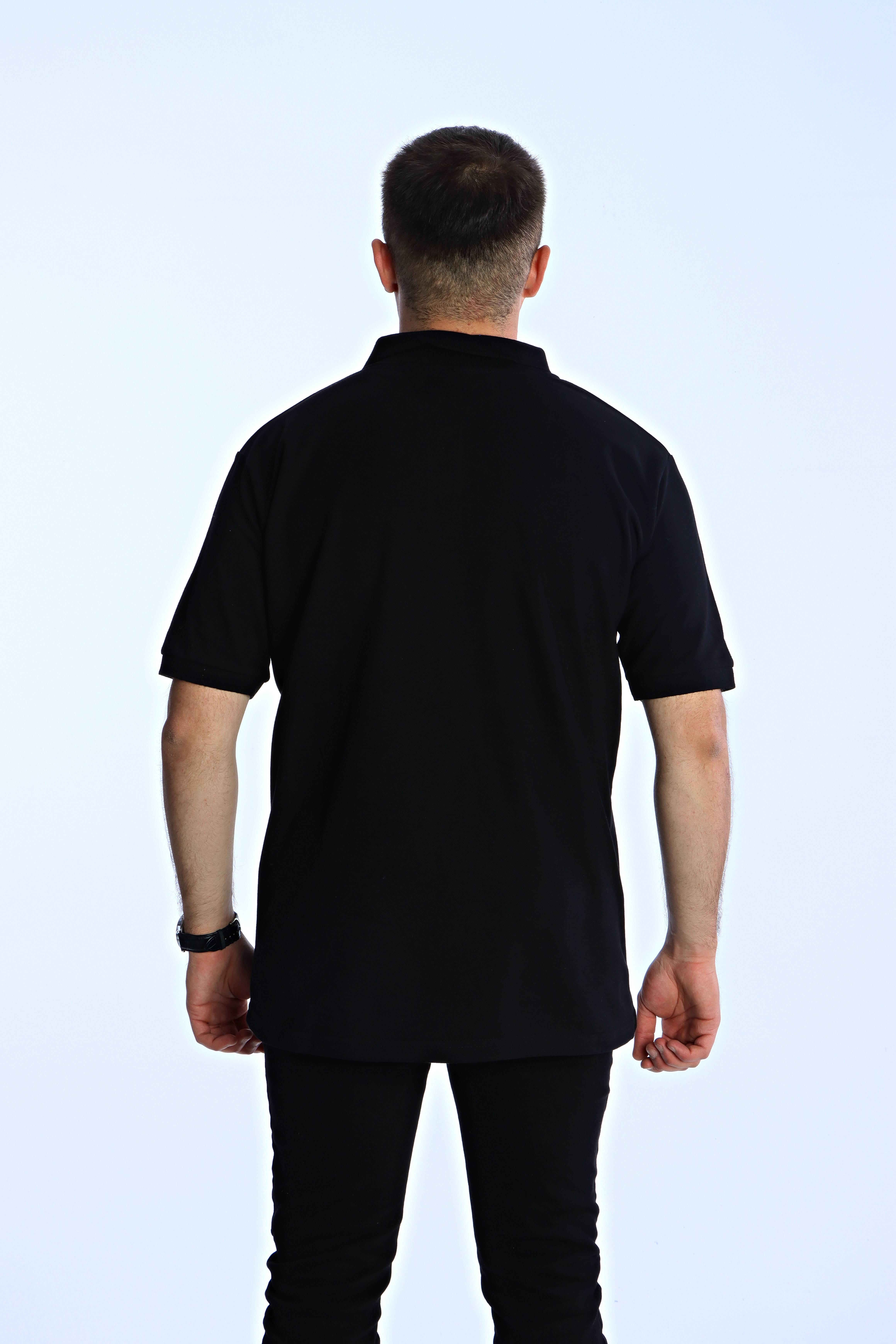 Eg38 Regular Polo Yaka Tişört Siyah