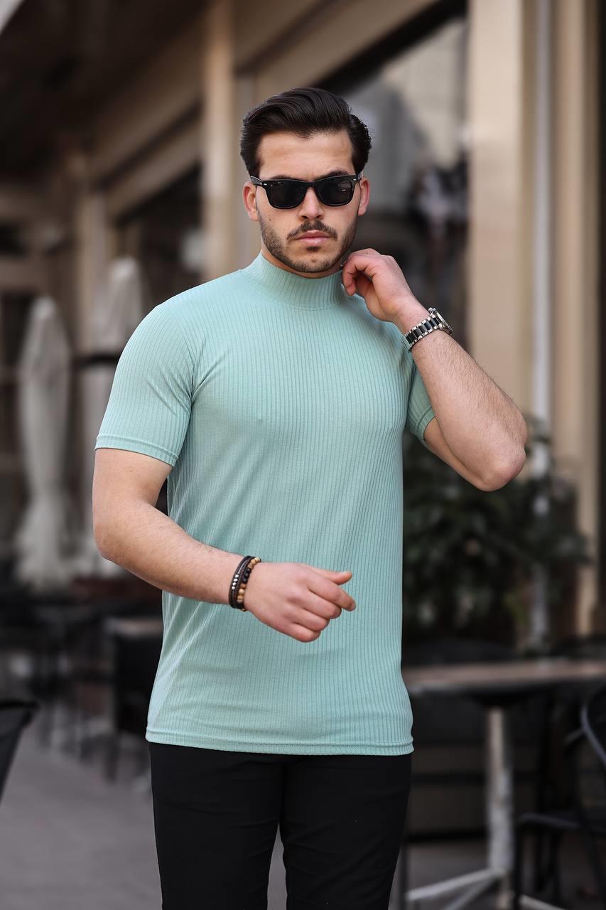 Eg38 Yarım Boğaz Kısa Kol Mint Yeşili