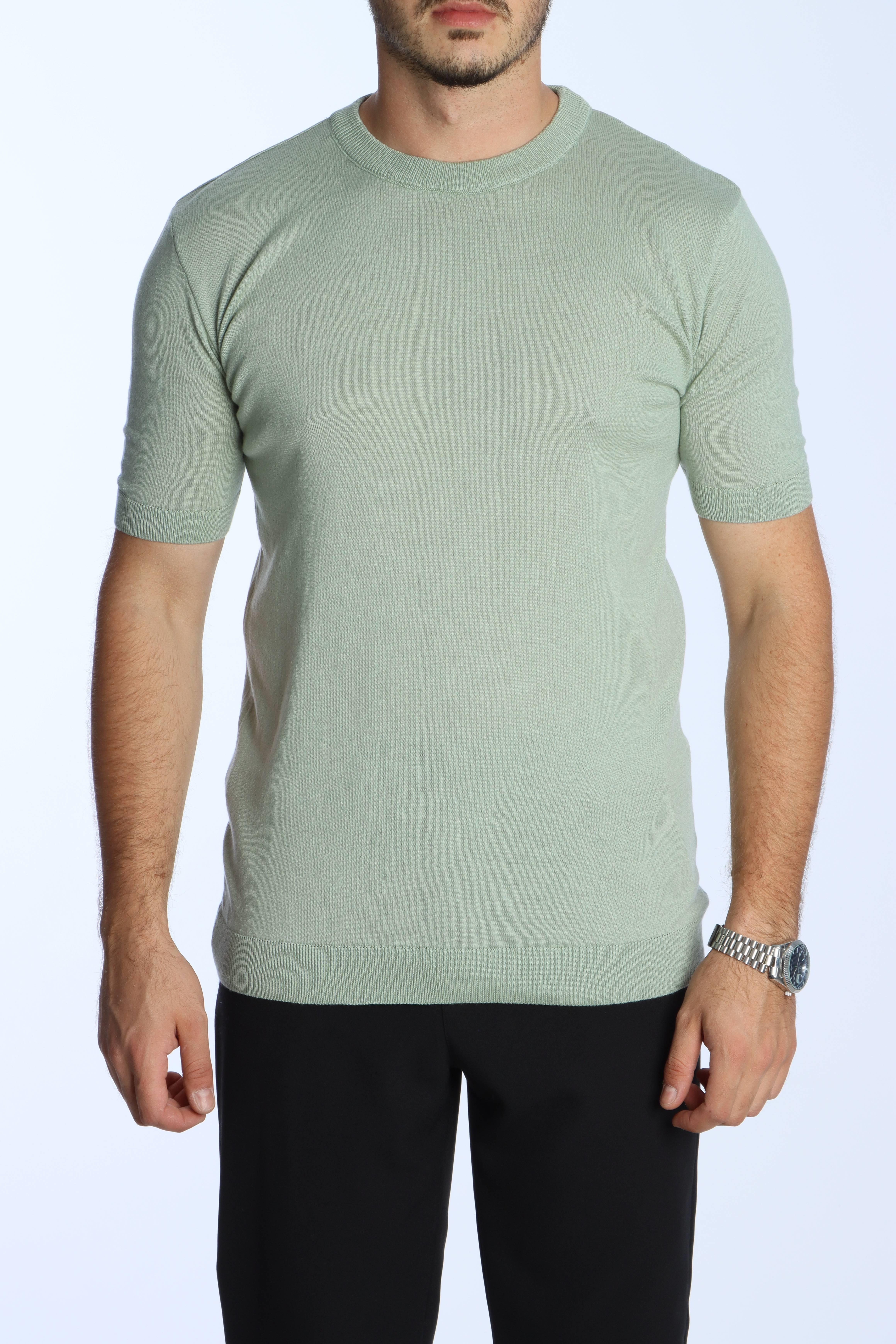 Marco Bisiklet Yaka Triko Tshirt Mint Yeşili