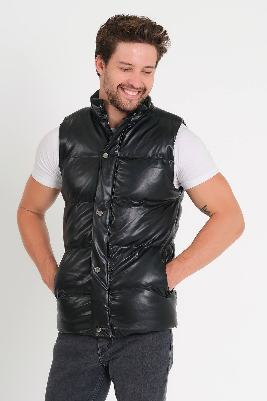 Marco Deri Çıtçıtlı Dolum Yelek Siyah